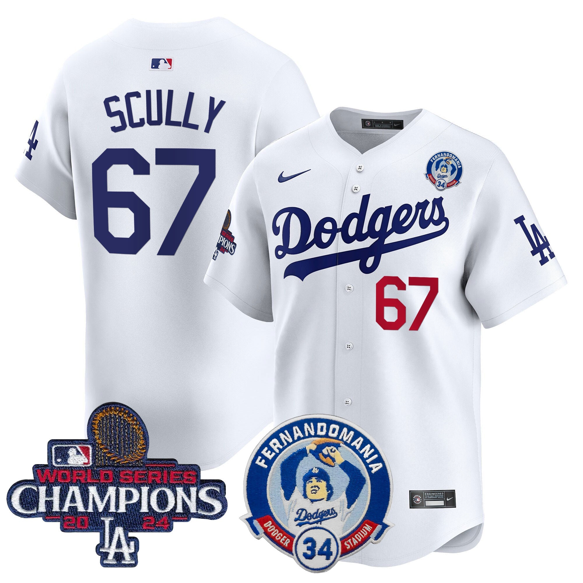 Men’s Fernando & 2024 World Series Champions Patch Vapor Premier Limited Jersey V2