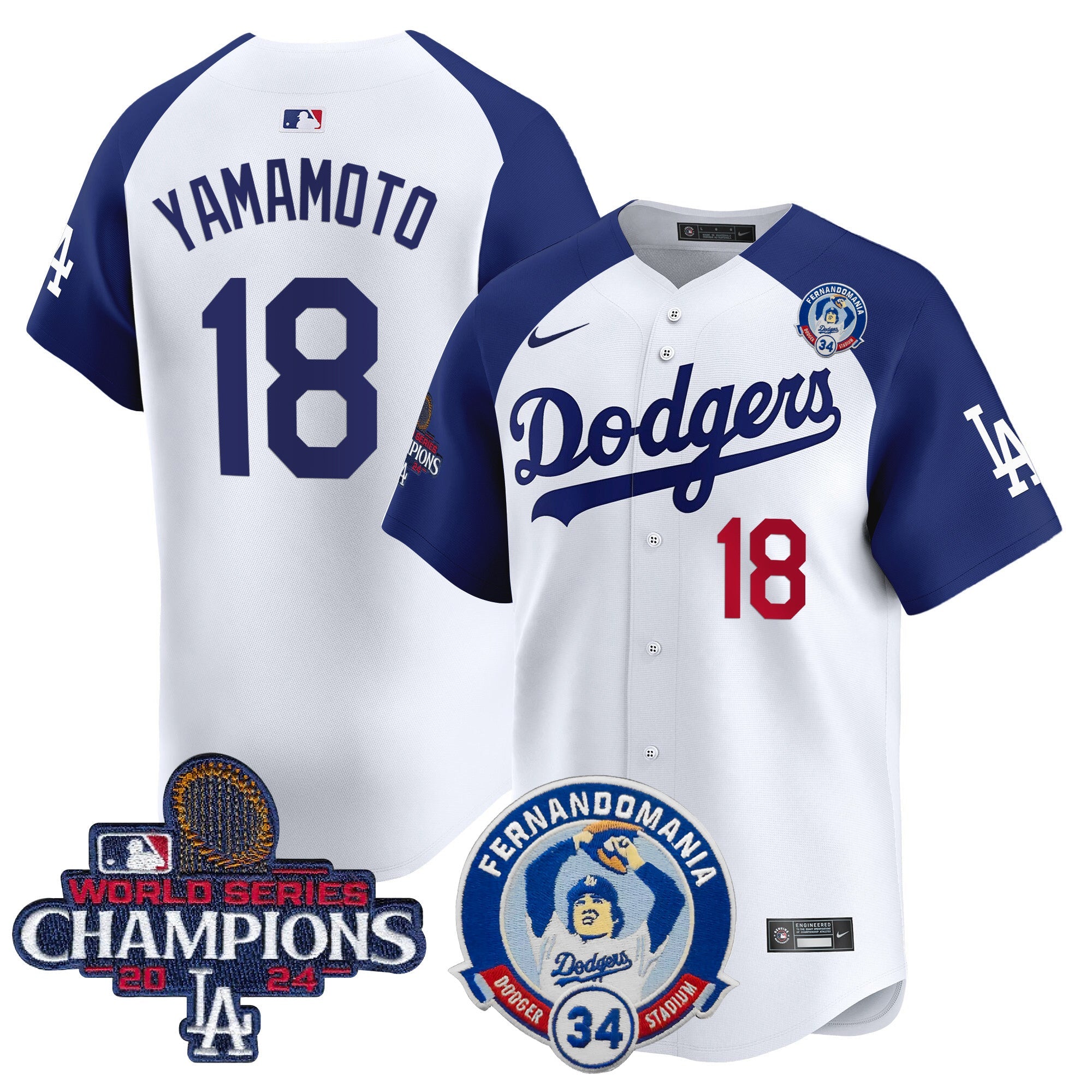 Men’s Fernando & 2024 World Series Champions Patch Vapor Premier Limited Jersey V2