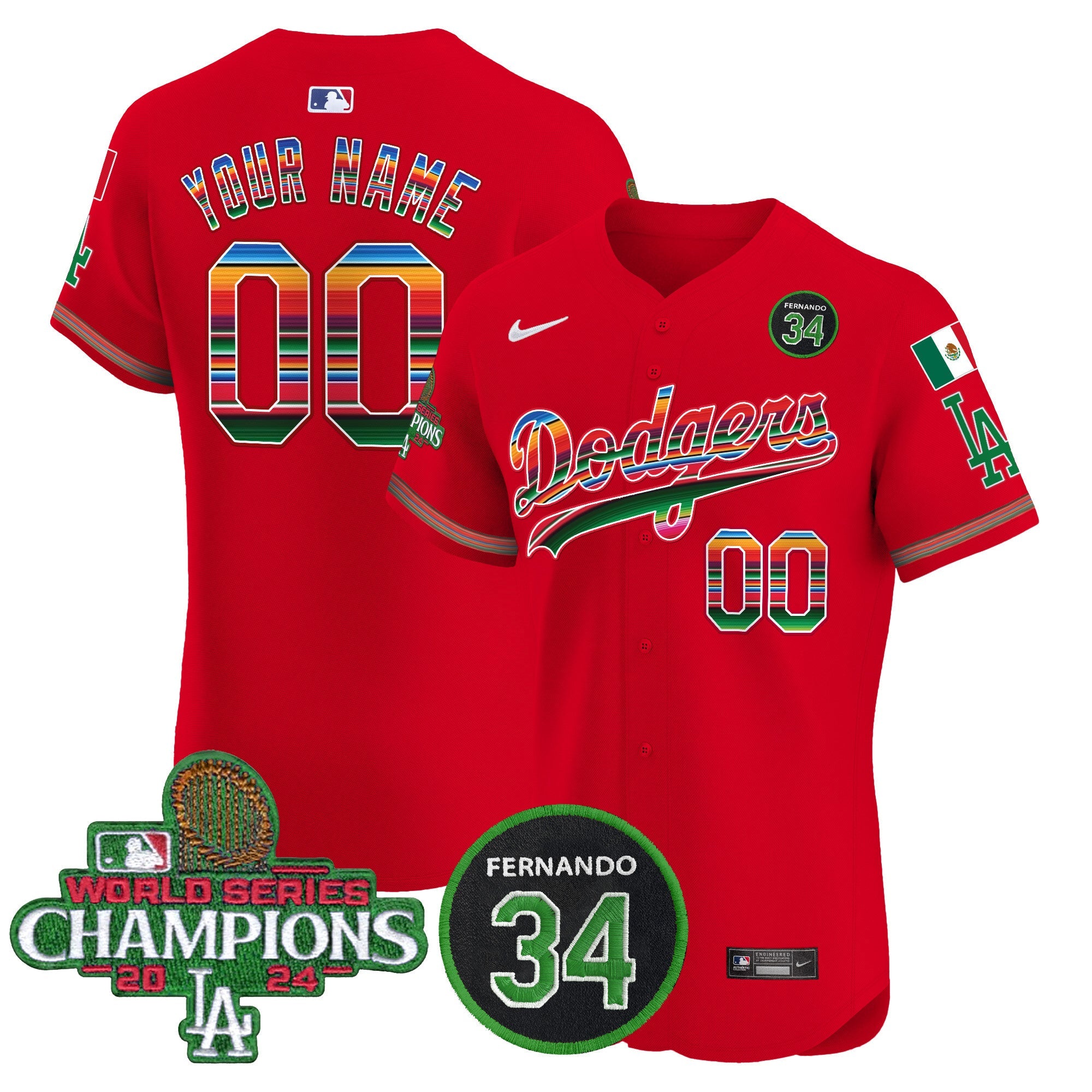 Mexico 2024 World Series Champions Vapor Premier Elite Custom Jersey V2