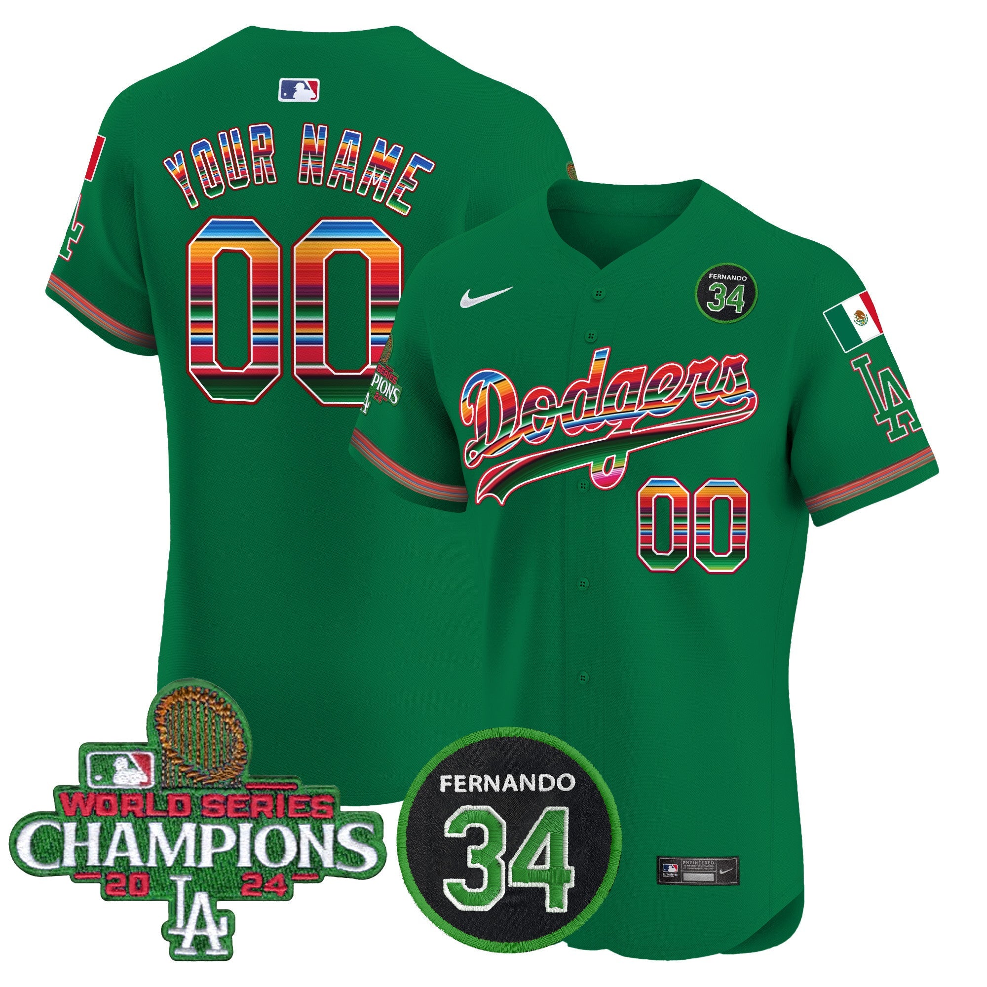 Mexico 2024 World Series Champions Vapor Premier Elite Custom Jersey V2
