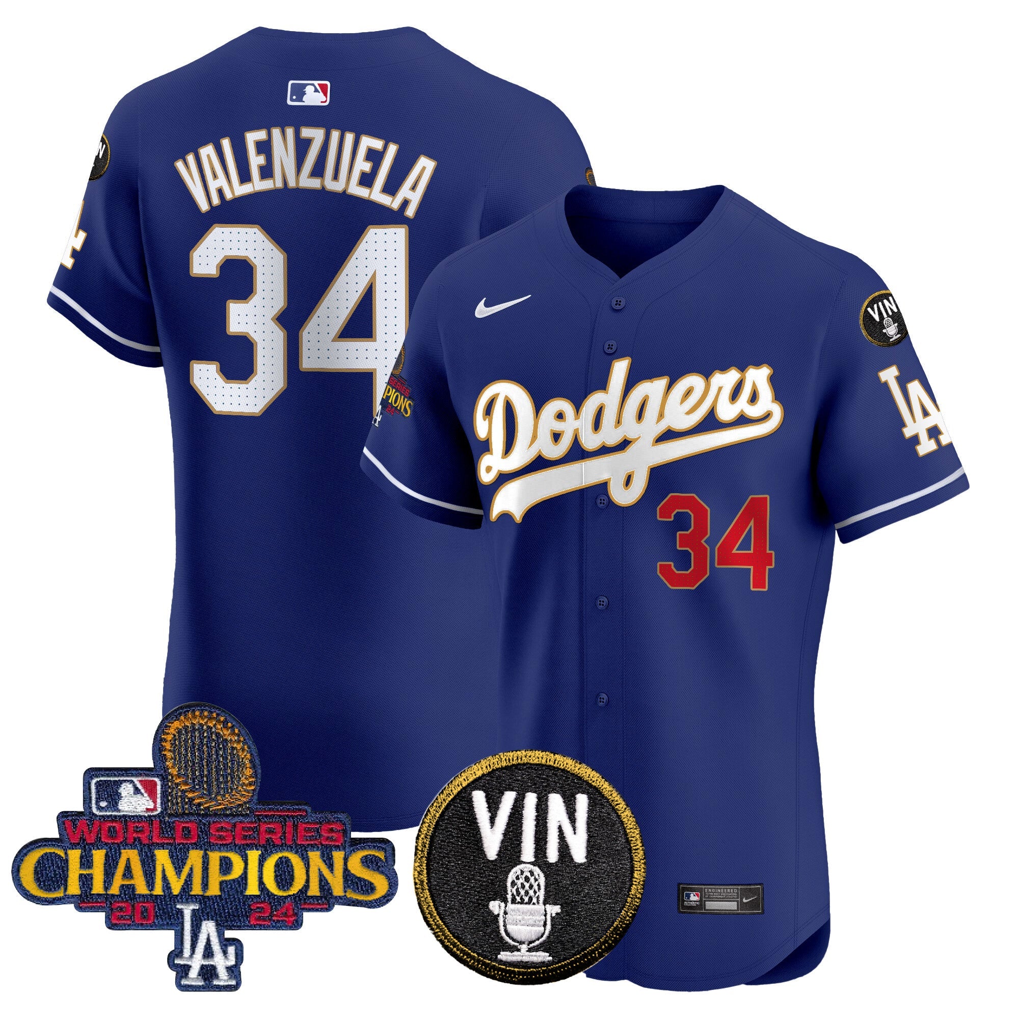 Men’s 2024 World Series Champions Gold Trim Vapor Premier Elite Jersey