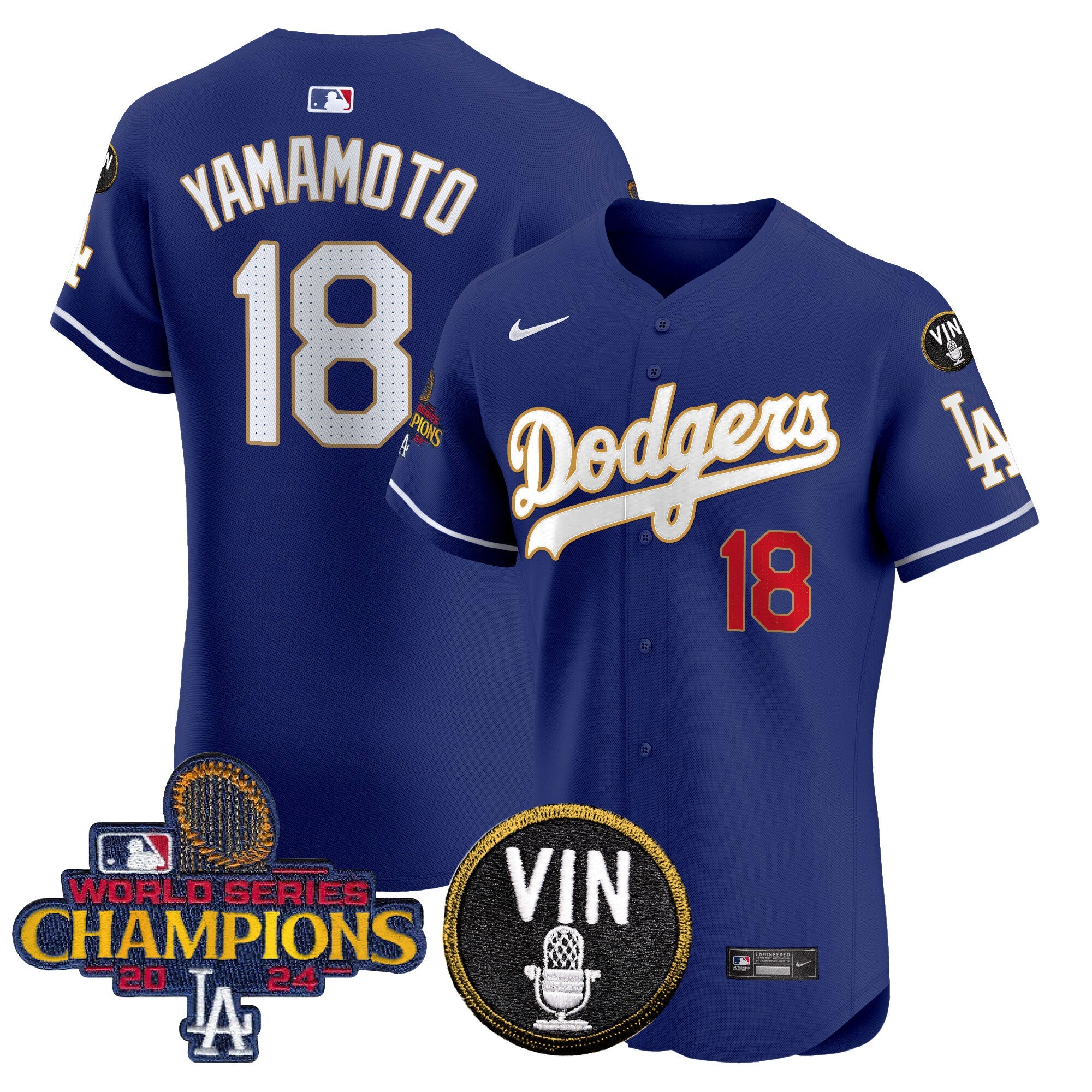 Men’s 2024 World Series Champions Gold Trim Vapor Premier Elite Jersey