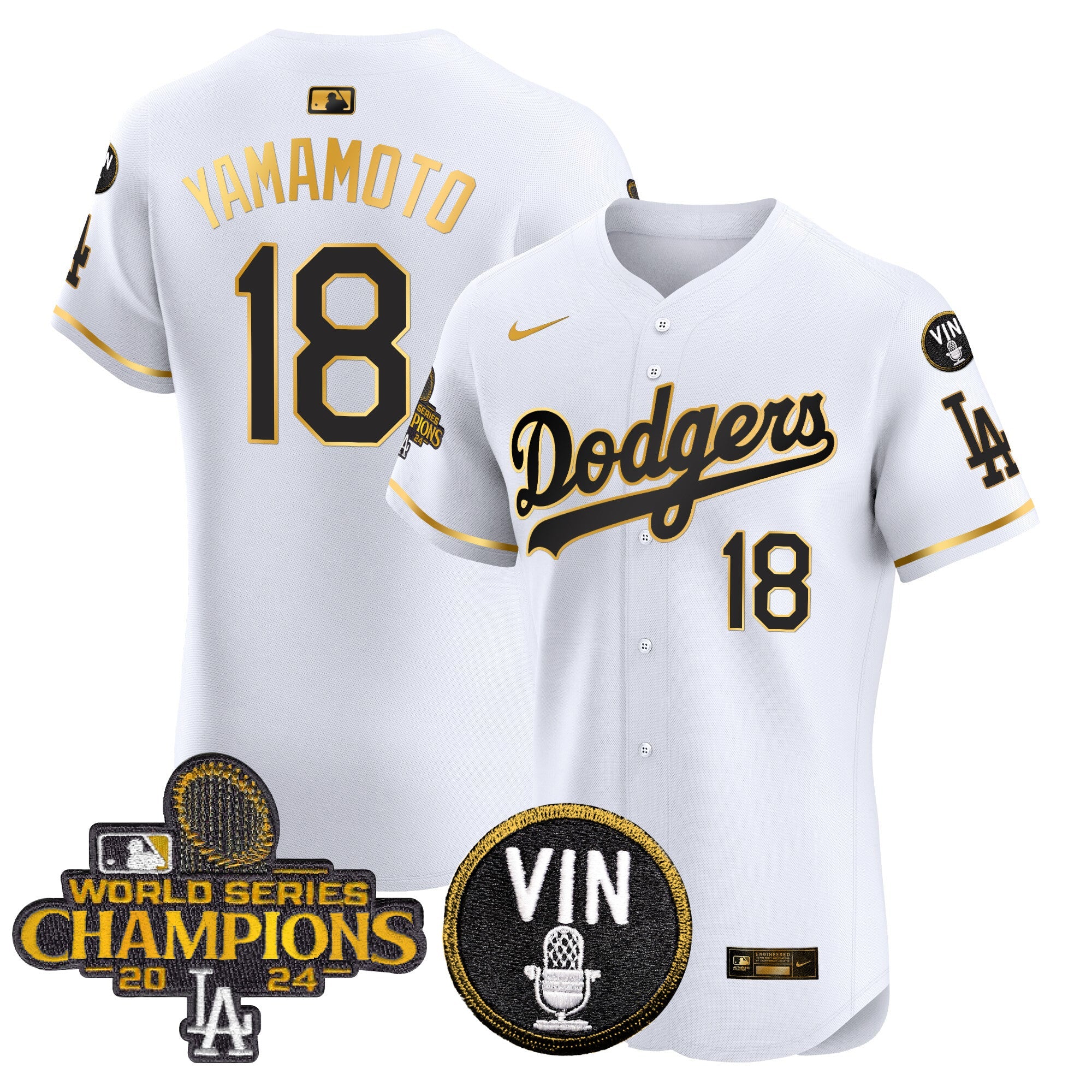 Men’s 2024 World Series Champions Gold Trim Vapor Premier Elite Jersey