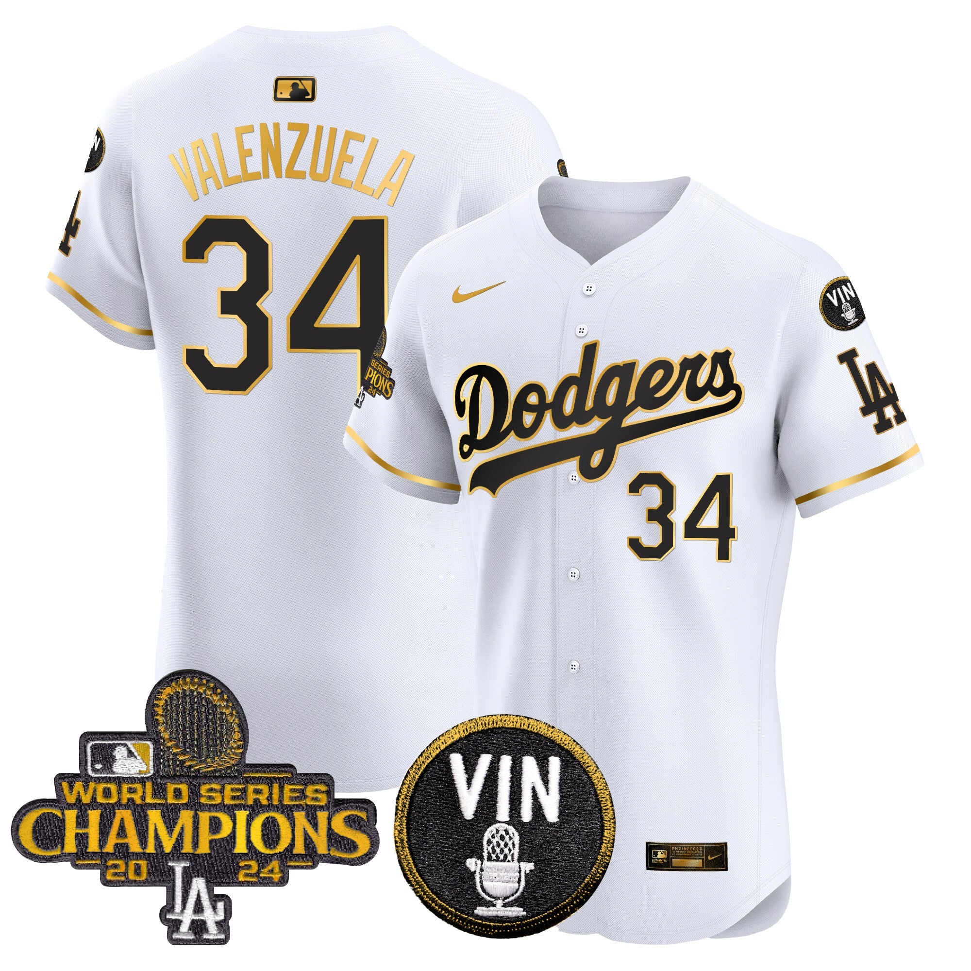 Men’s 2024 World Series Champions Gold Trim Vapor Premier Elite Jersey