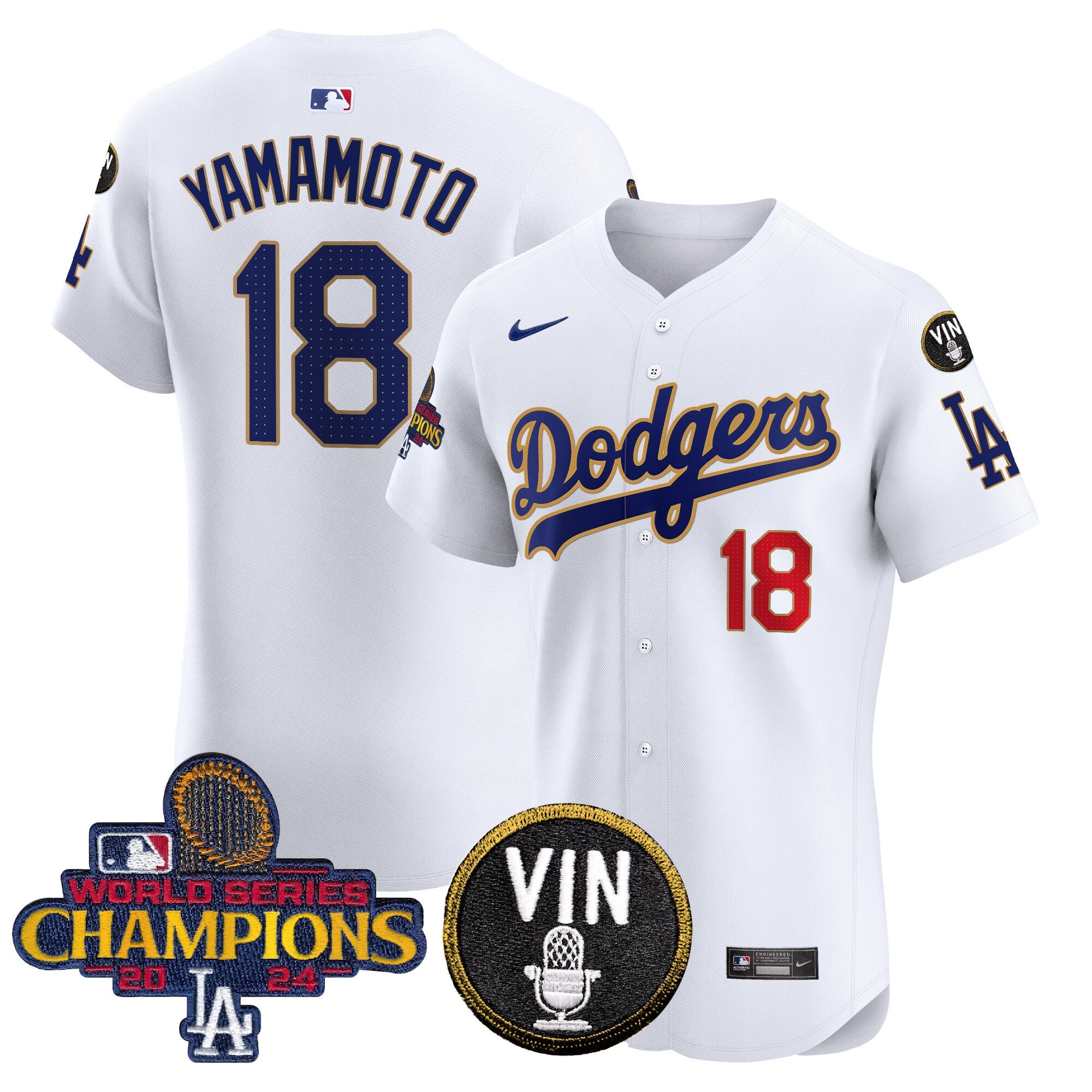 Men’s 2024 World Series Champions Gold Trim Vapor Premier Elite Jersey
