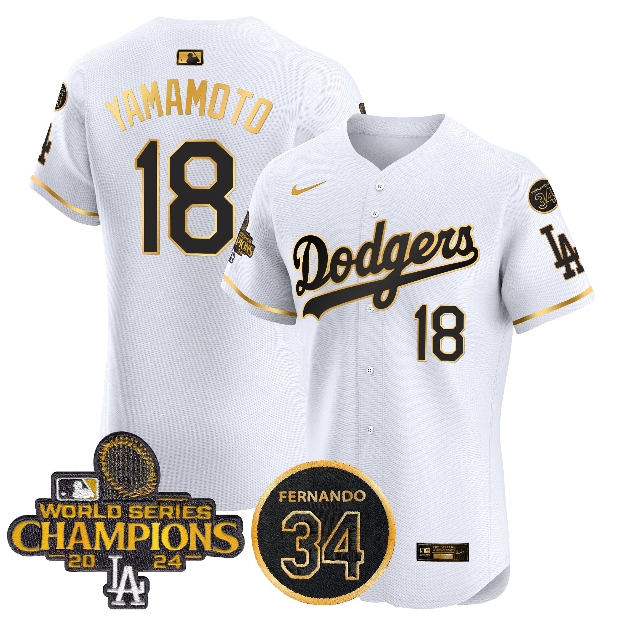 Men’s 2024 World Series Champions Gold Trim Vapor Premier Elite Jersey V2