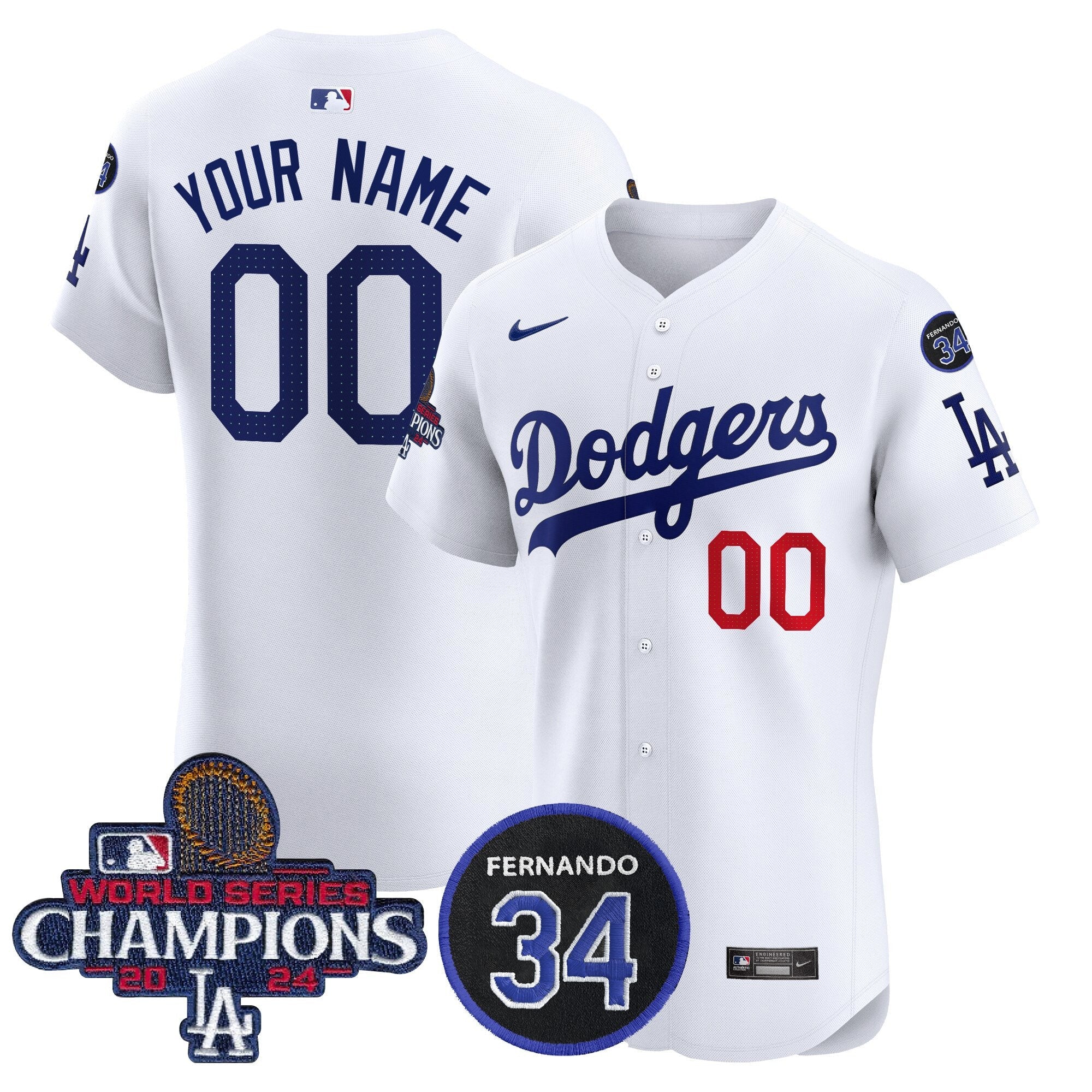 2024 World Series Champions Patch Vapor Premier Elite Custom Jersey V2