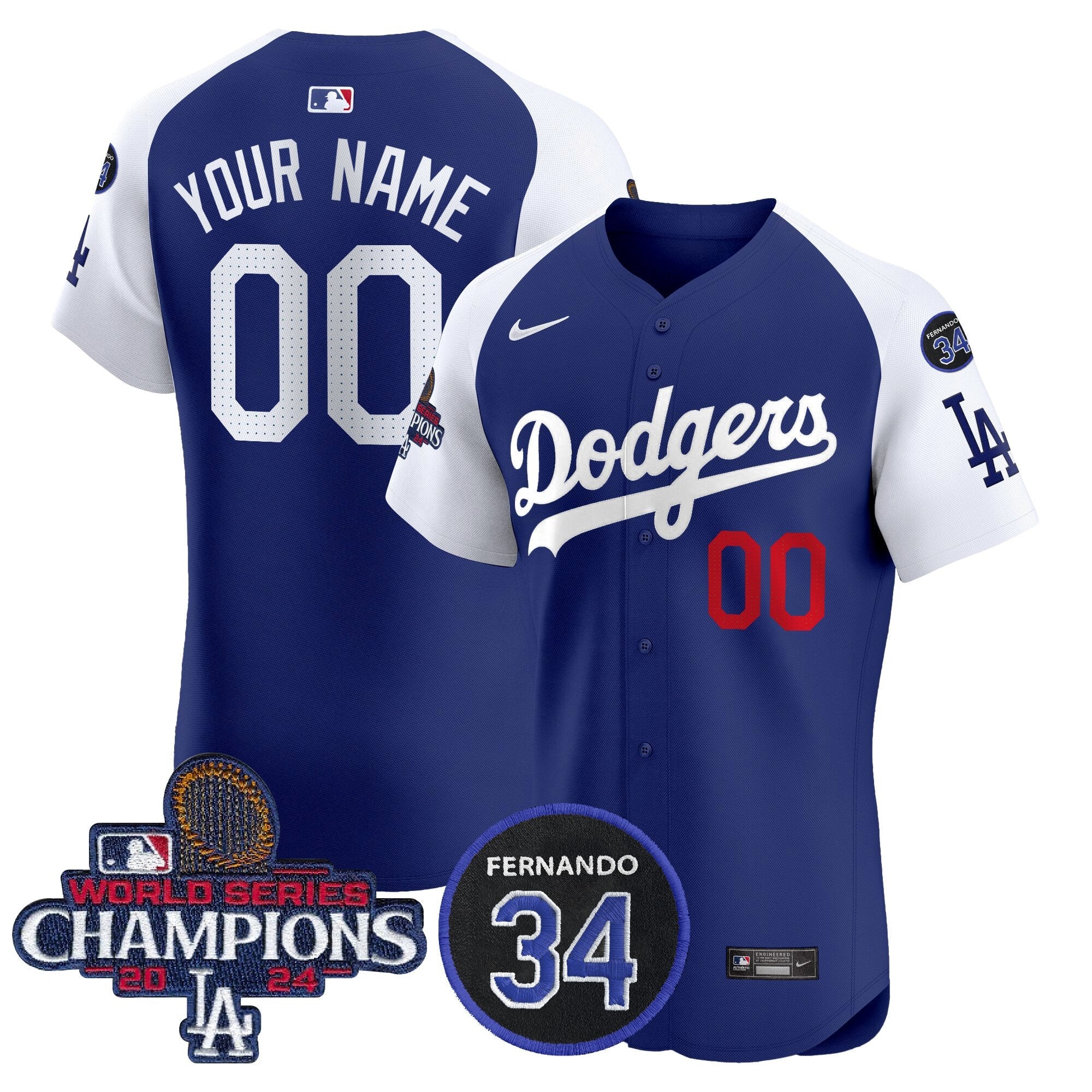 2024 World Series Champions Patch Vapor Premier Elite Custom Jersey V2