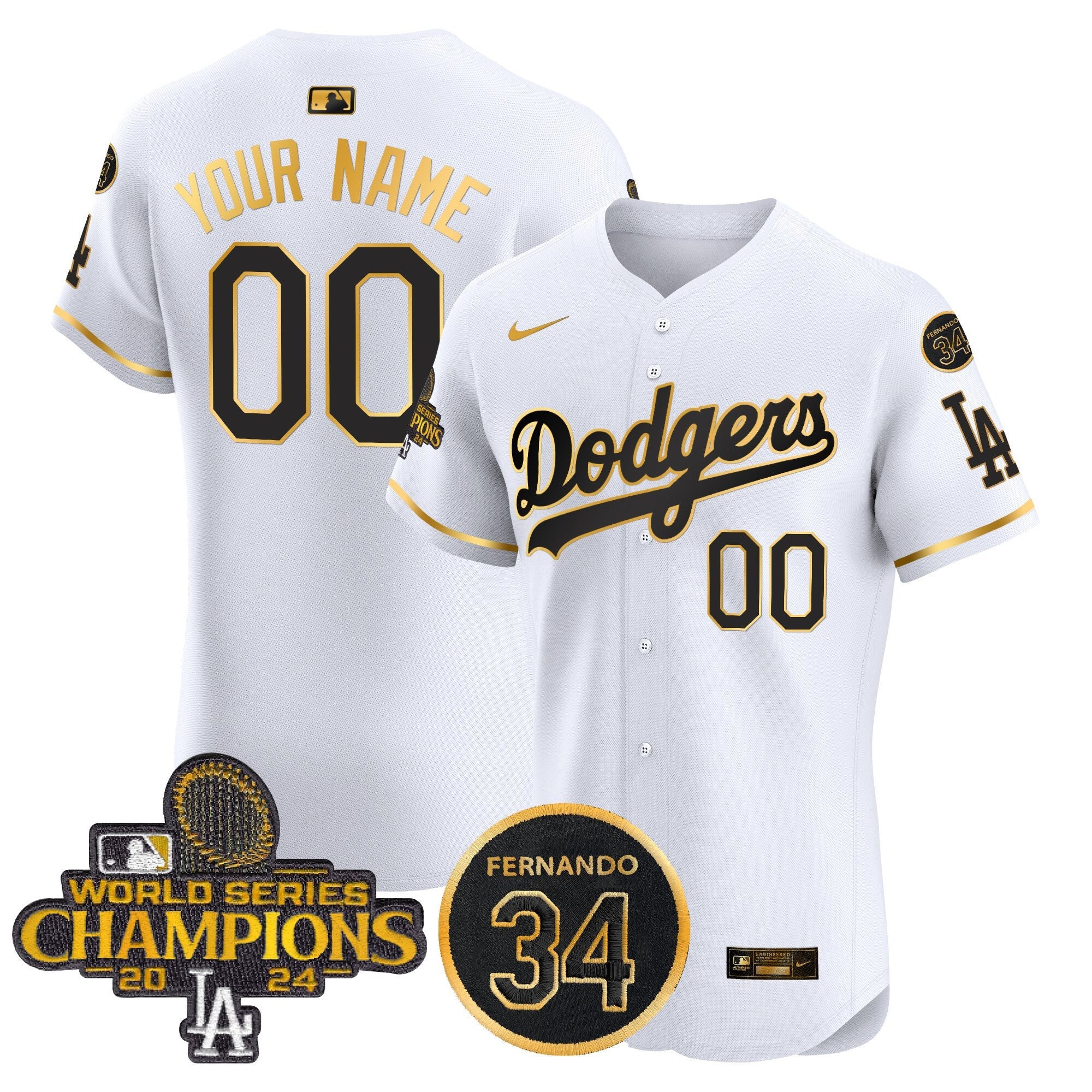 2024 World Series Champions Patch Vapor Premier Elite Custom Jersey V2