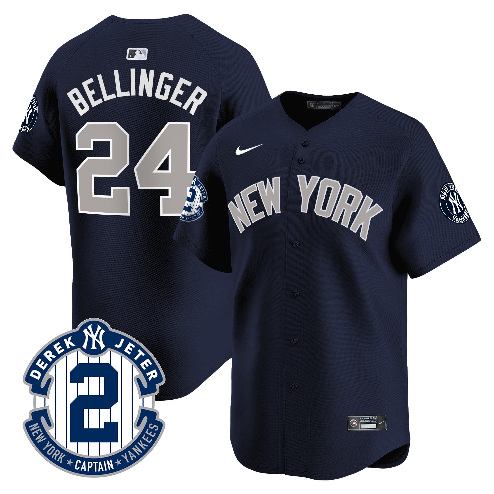 Men’s Derek Jeter Patch Vapor Premier Limited Jersey