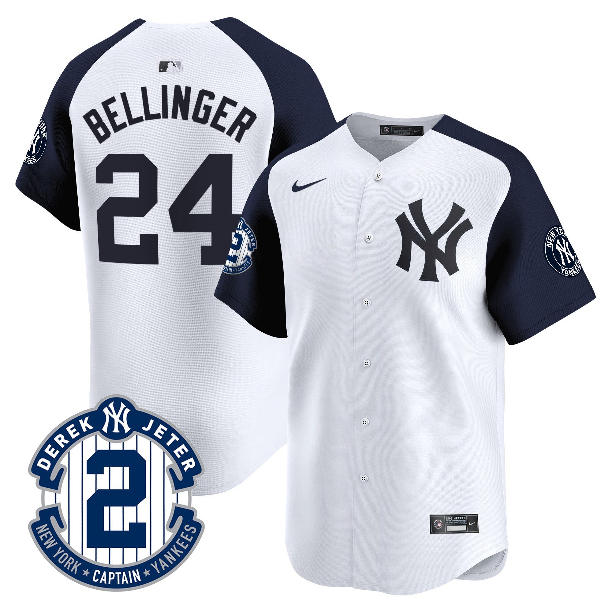 Men’s Derek Jeter Patch Vapor Premier Limited Jersey