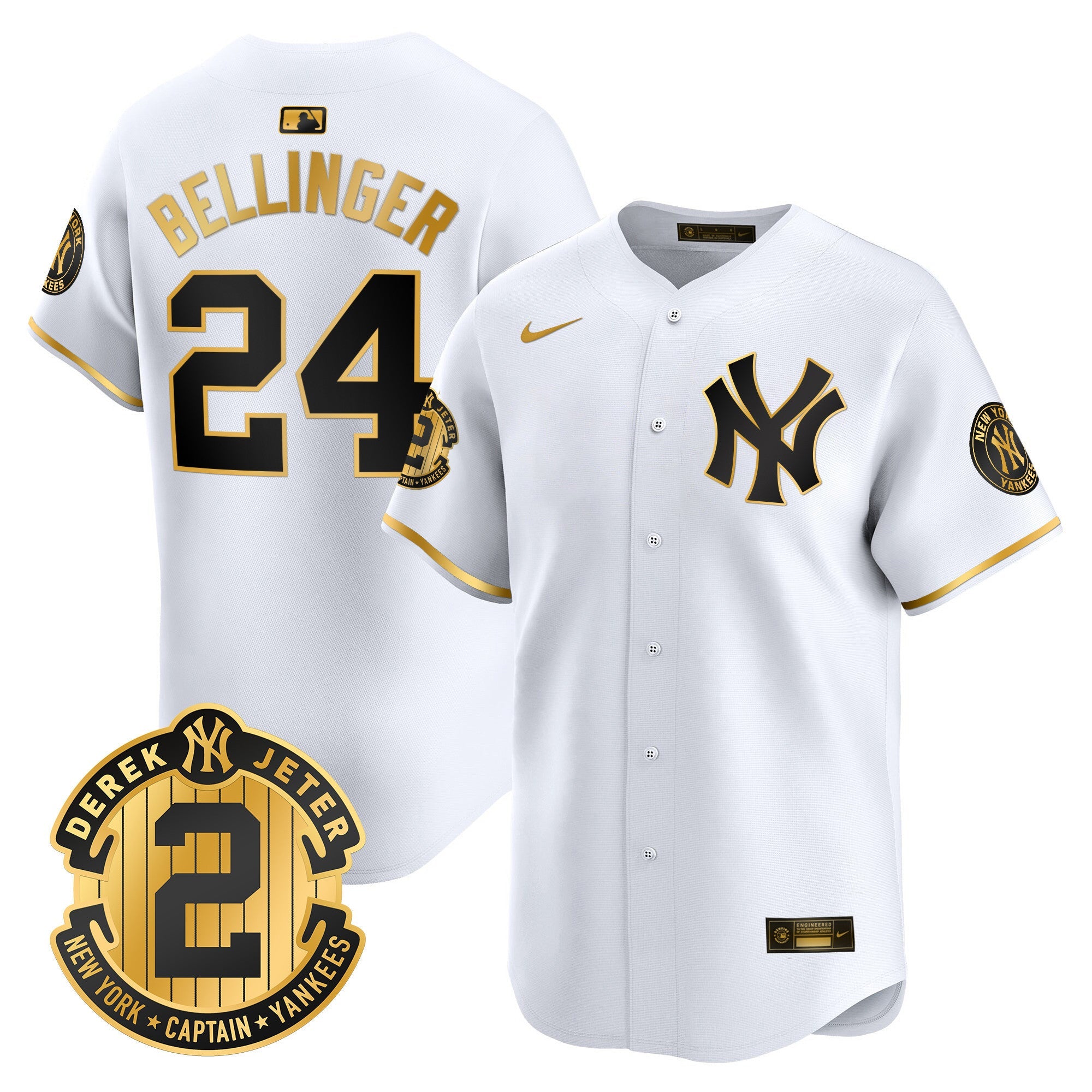Men’s Derek Jeter Patch Vapor Premier Limited Jersey