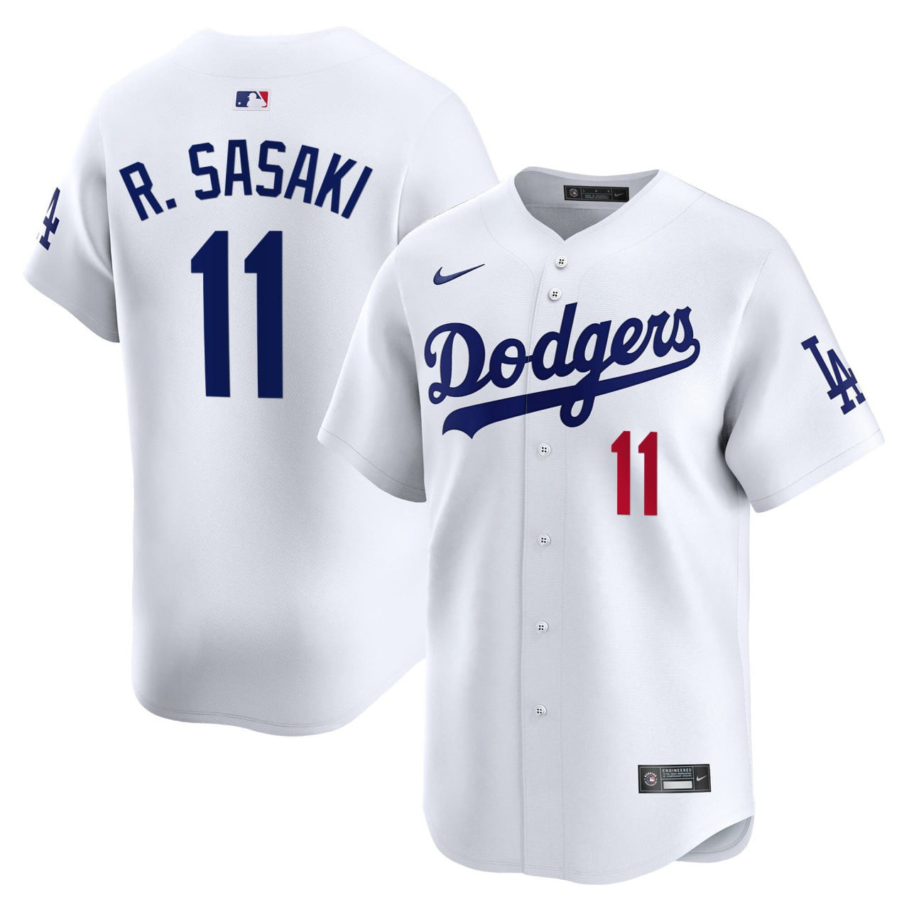 Roki Sasaki #11 Los Angeles White Jersey