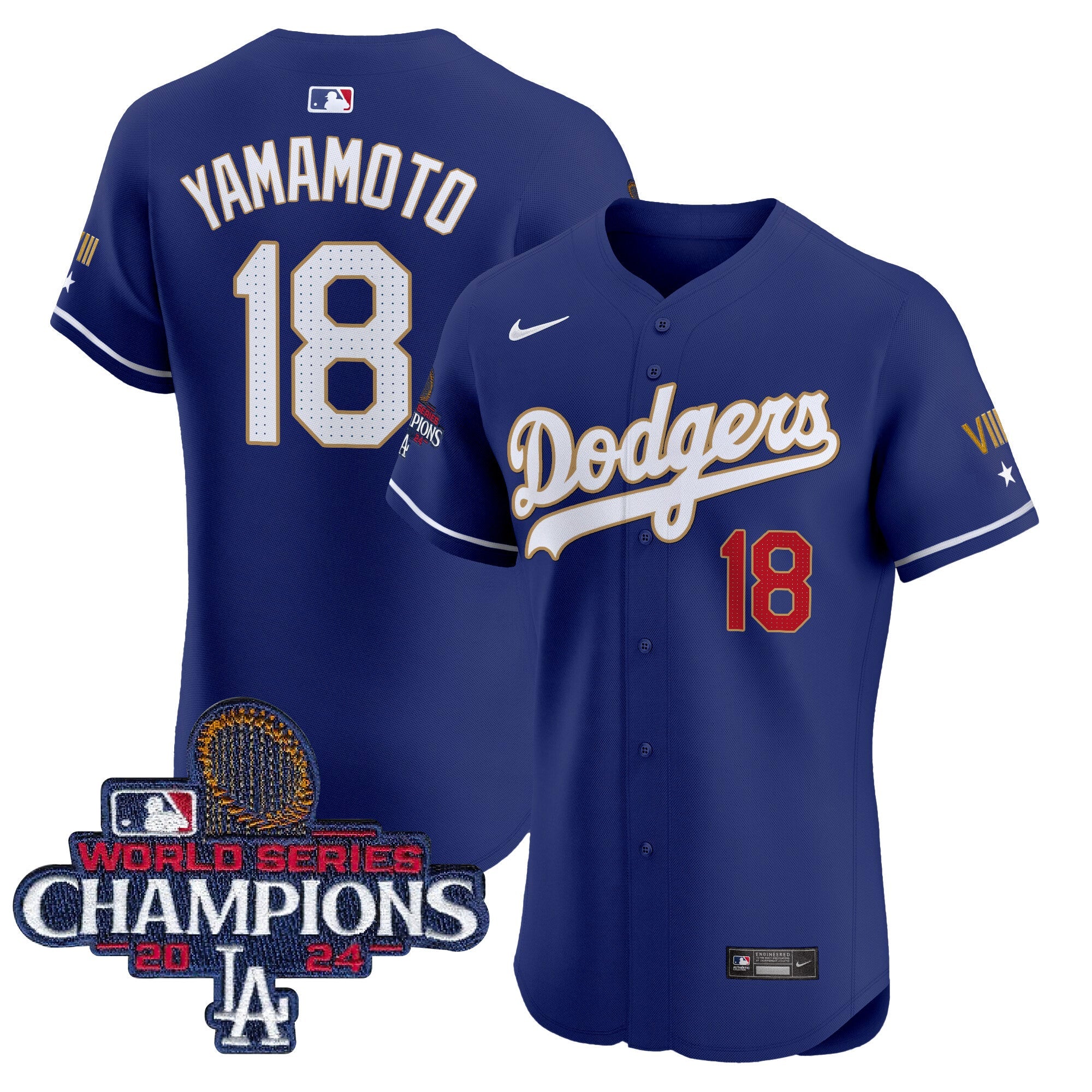 Men’s 2024 World Series Champions Gold Trim Vapor Premier Elite Jersey V3