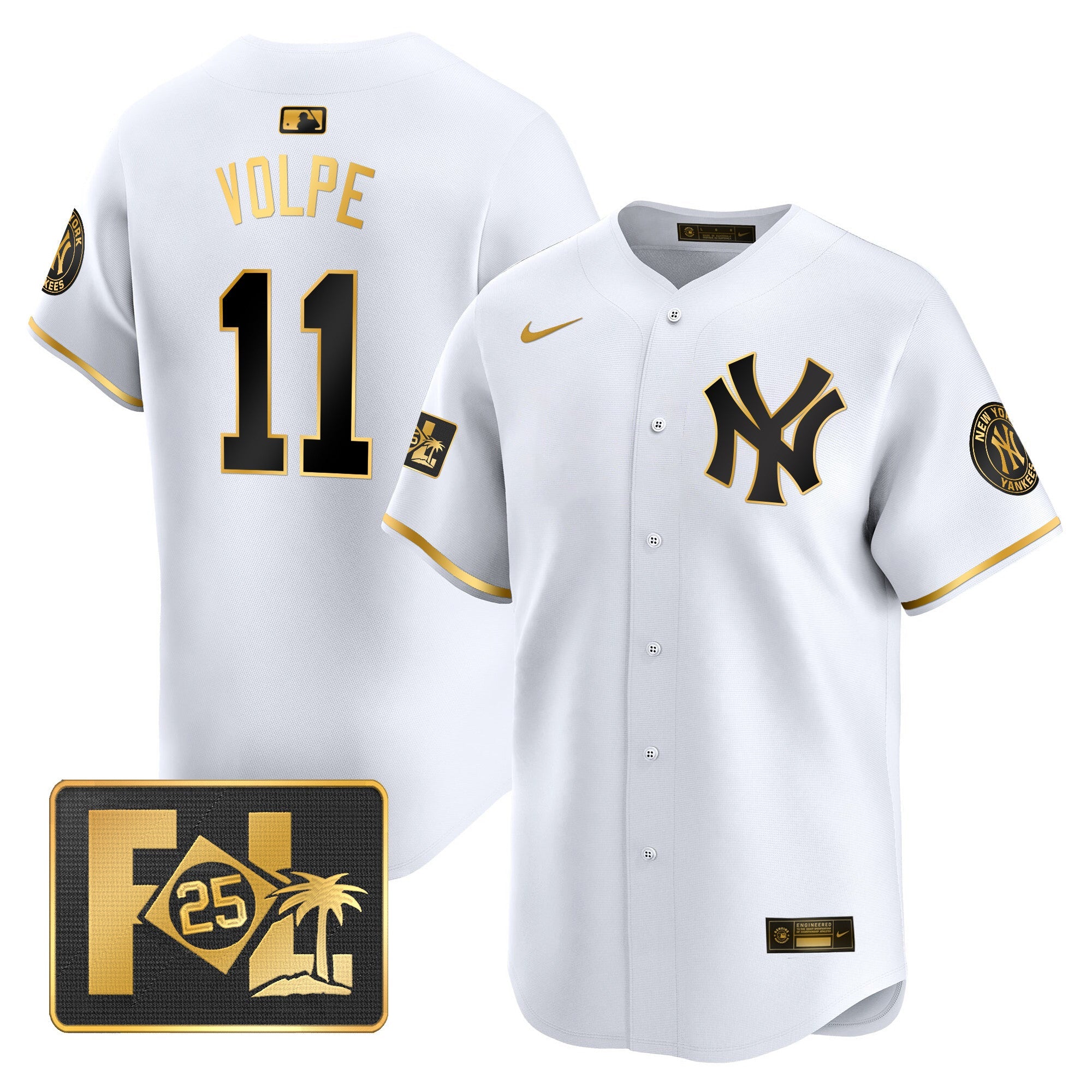 Men’s New York 2025 Spring Training Patch Vapor Premier Limited Jersey