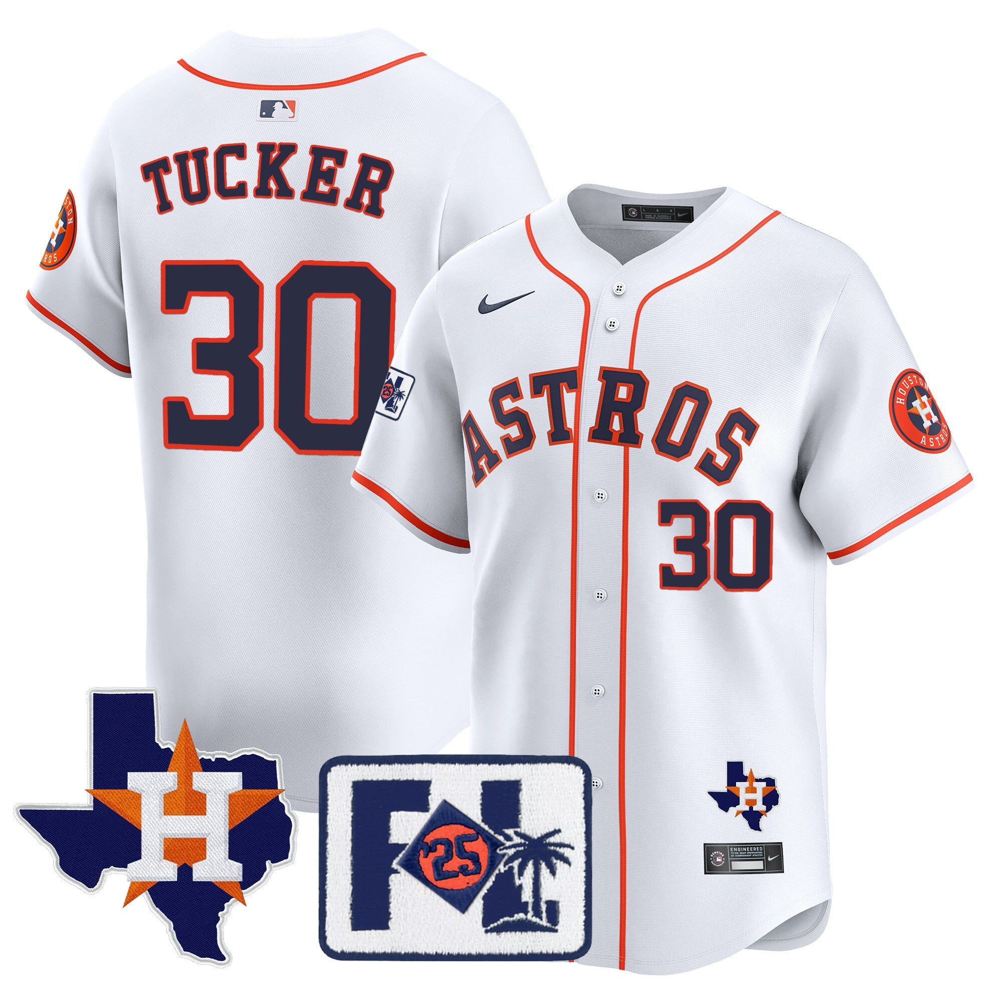 Men’s Houston 2025 Spring Training & Texas Patch Vapor Premier Limited Jersey