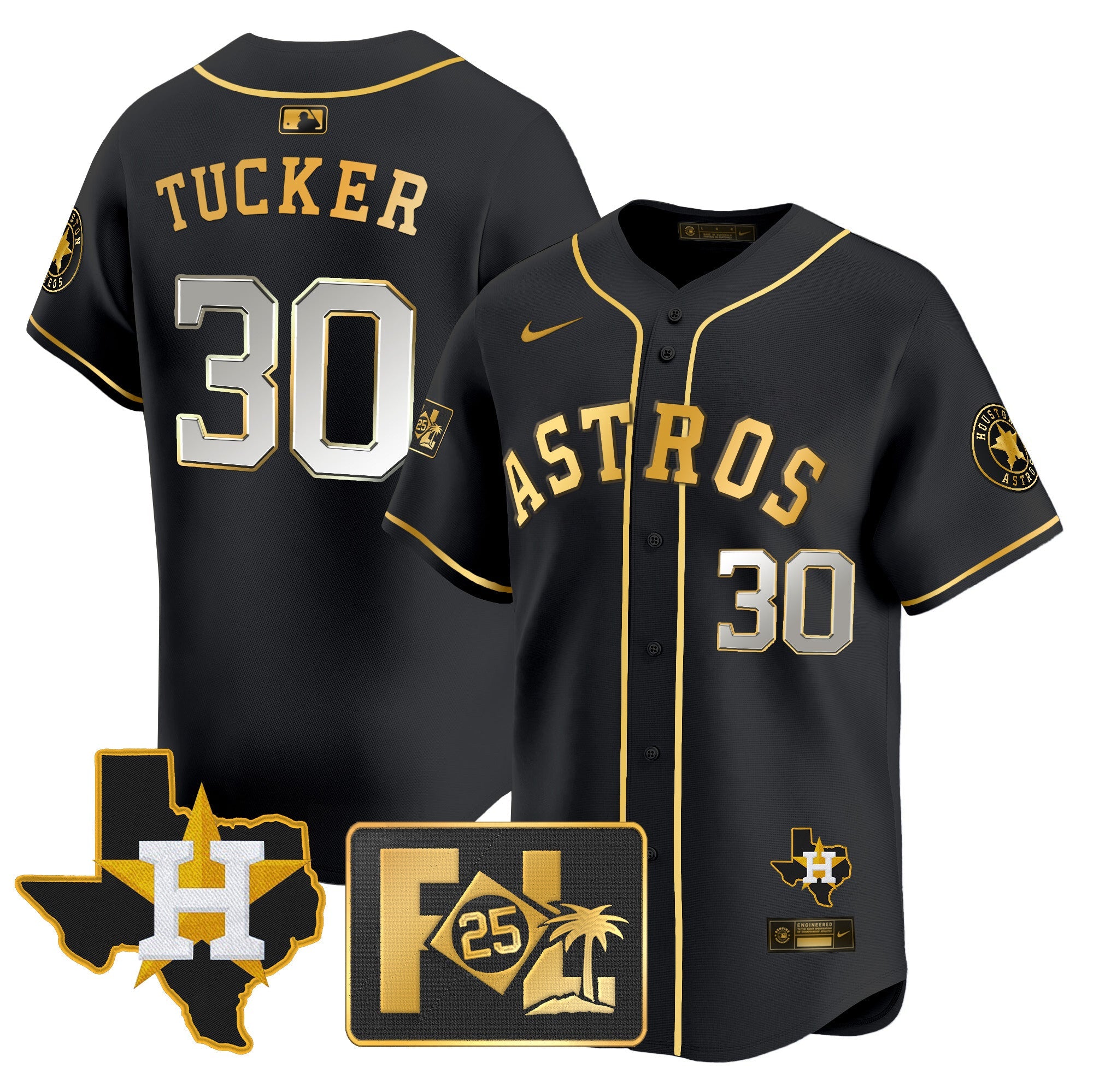 Men’s Houston 2025 Spring Training & Texas Patch Vapor Premier Limited Jersey