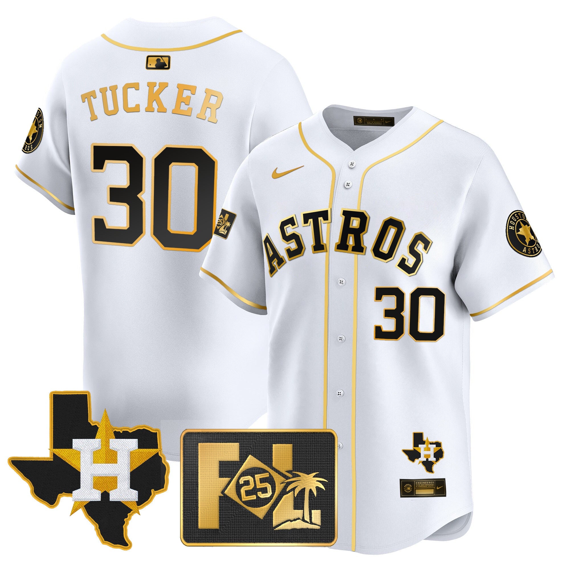 Men’s Houston 2025 Spring Training & Texas Patch Vapor Premier Limited Jersey