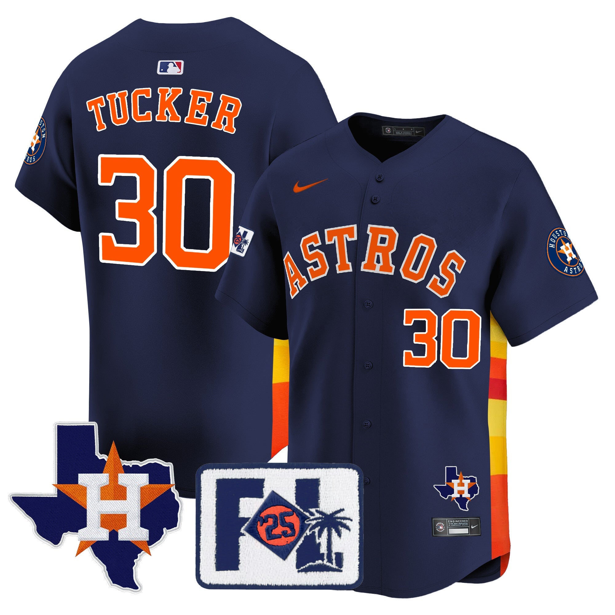 Men’s Houston 2025 Spring Training & Texas Patch Vapor Premier Limited Jersey