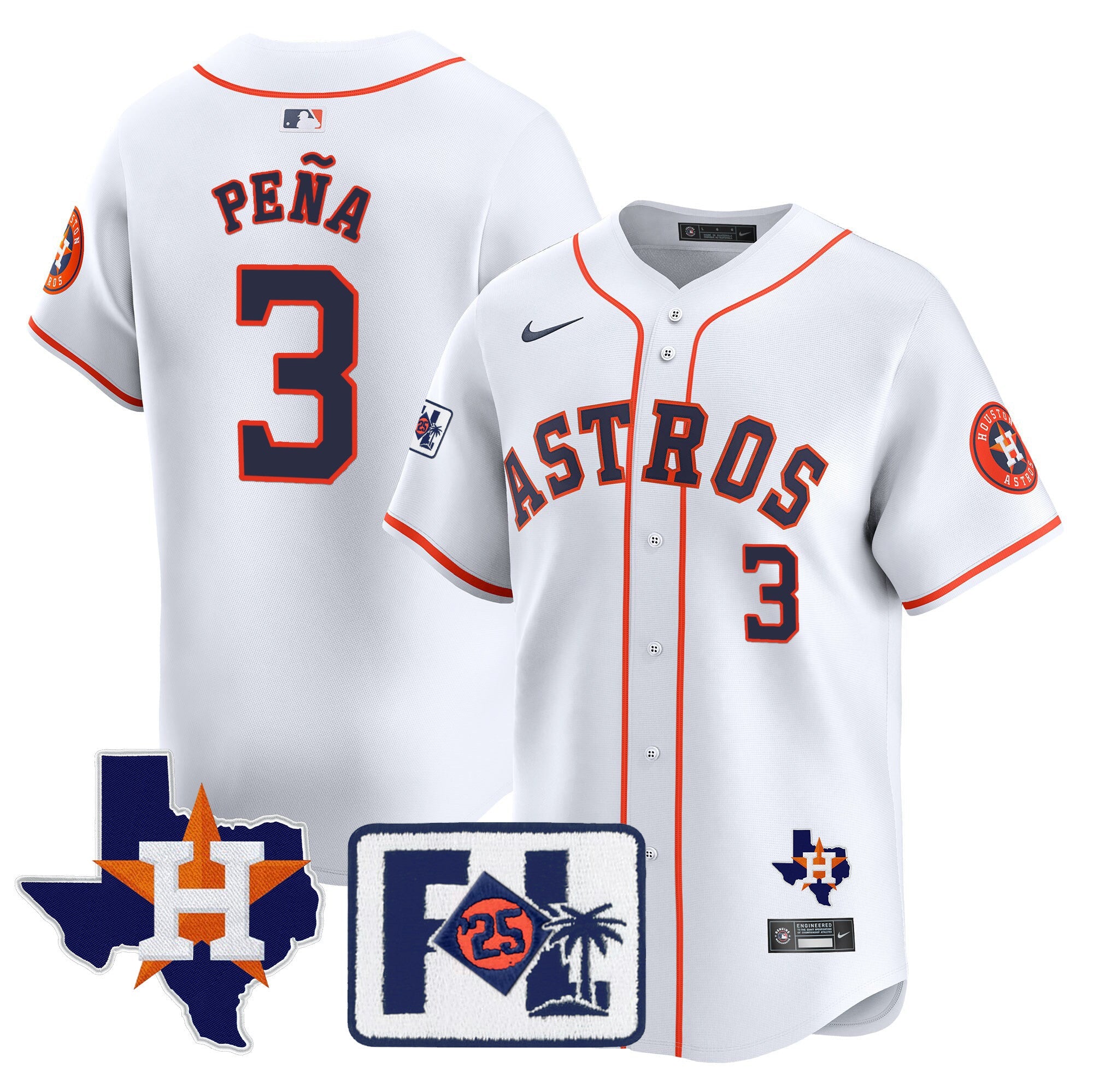 Men’s Houston 2025 Spring Training & Texas Patch Vapor Premier Limited Jersey