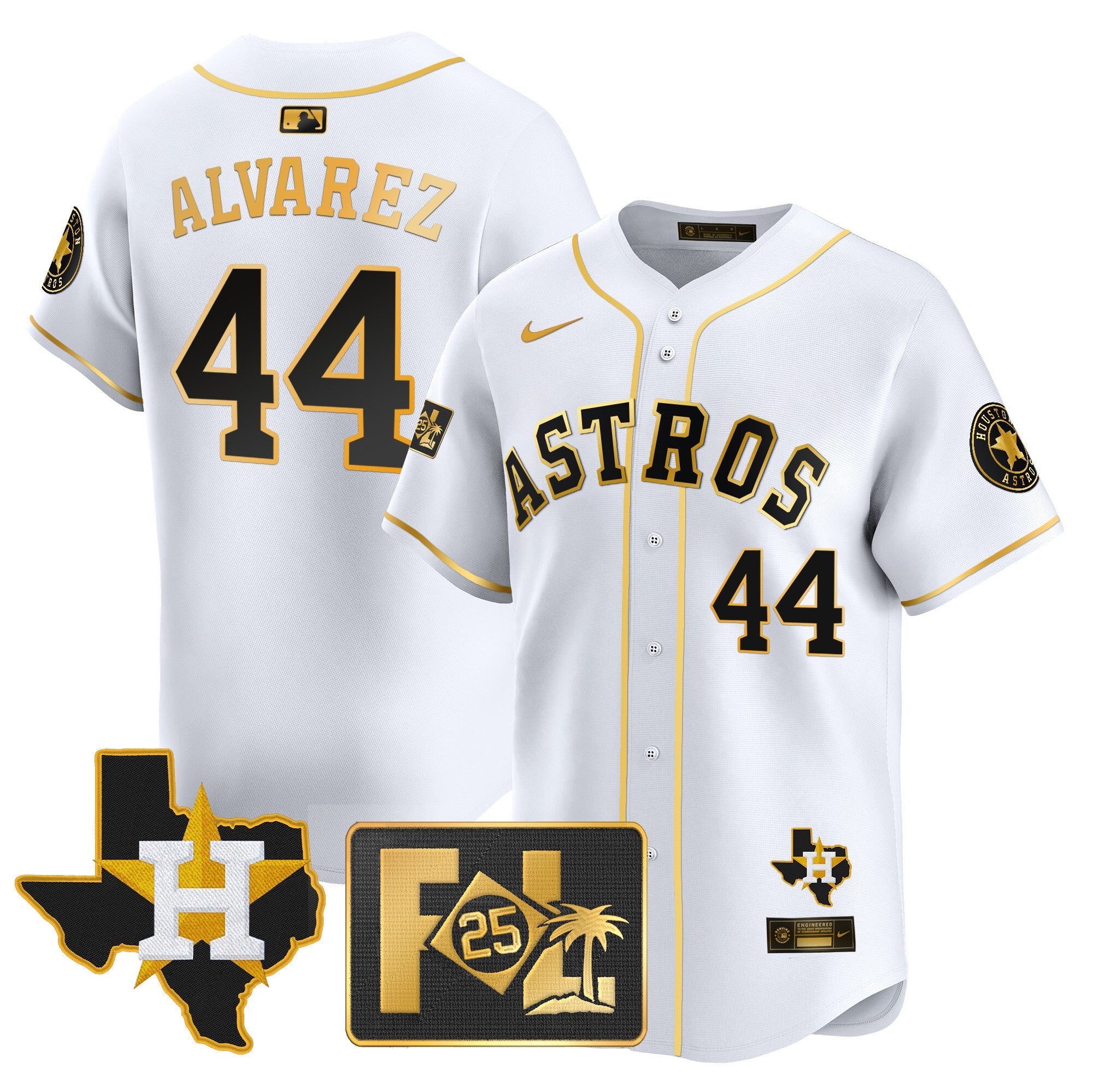 Men’s Houston 2025 Spring Training & Texas Patch Vapor Premier Limited Jersey