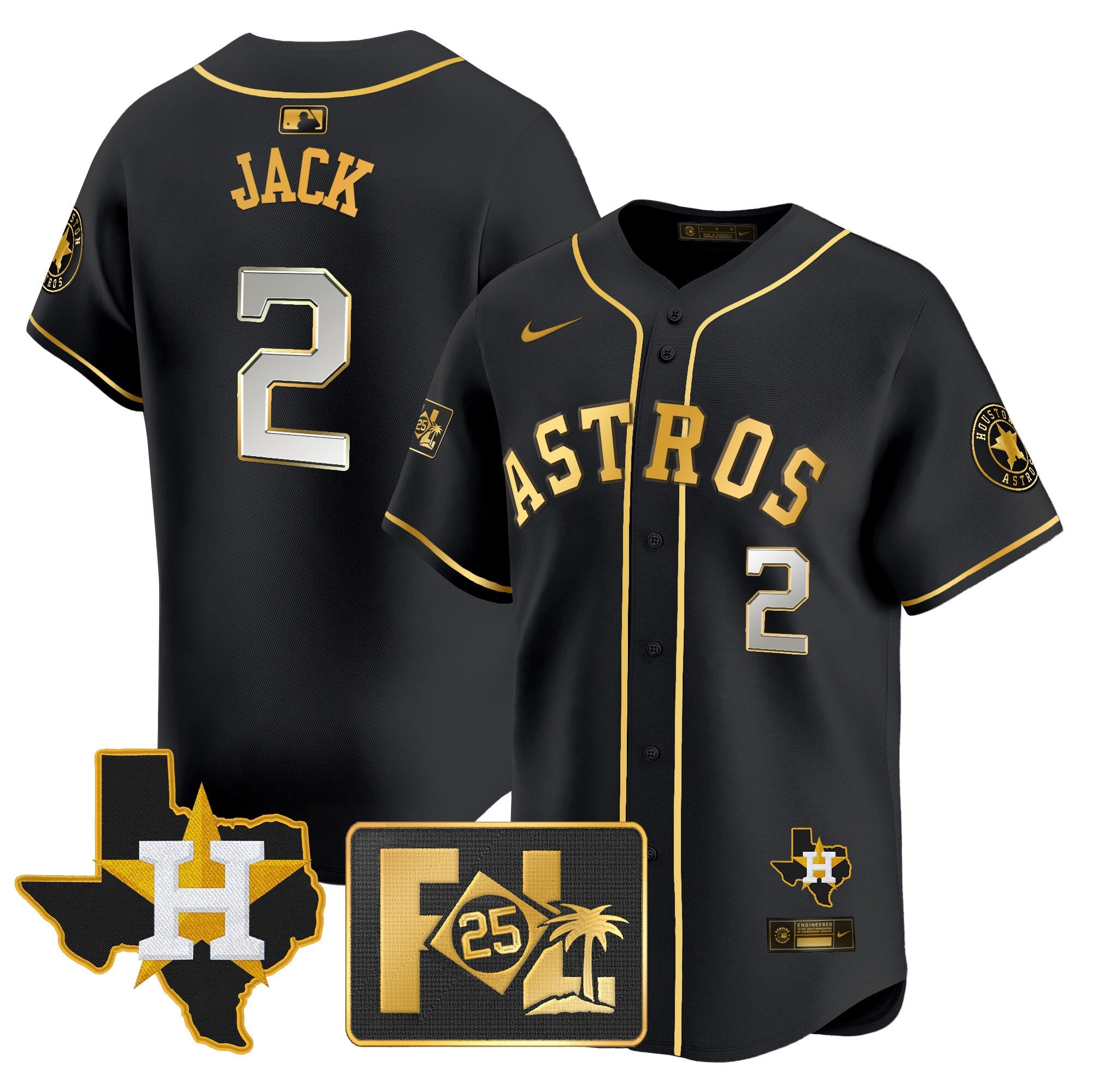 Men’s Houston 2025 Spring Training & Texas Patch Vapor Premier Limited Jersey