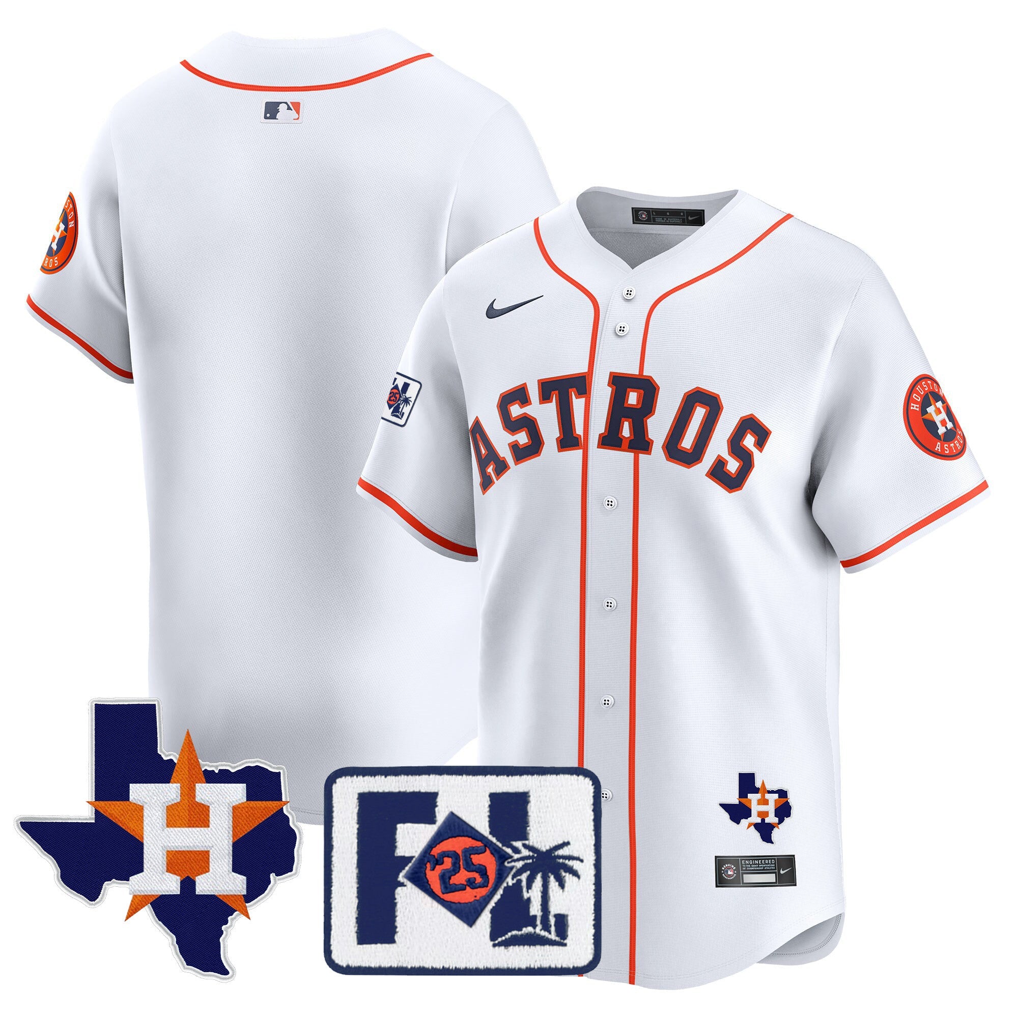 Men’s Houston 2025 Spring Training & Texas Patch Vapor Premier Limited Jersey