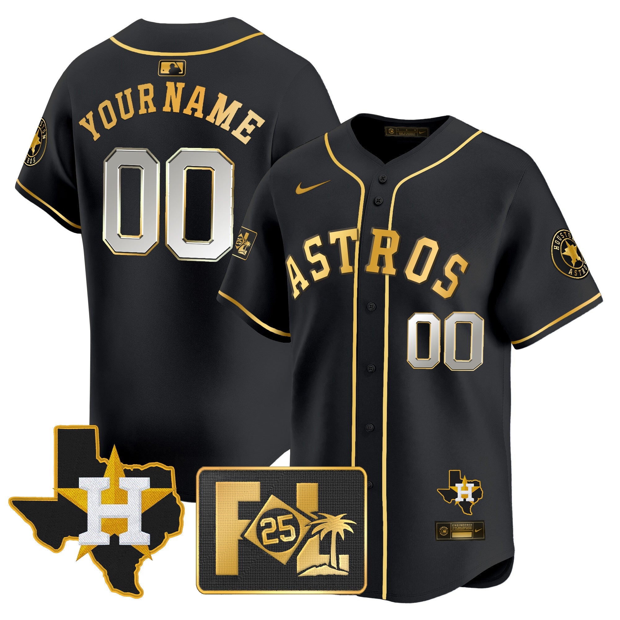 Houston 2025 Spring Training & Texas Patch Vapor Premier Limited Custom Jersey