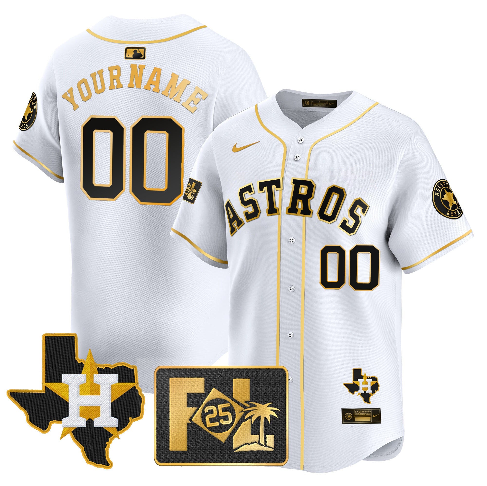 Houston 2025 Spring Training & Texas Patch Vapor Premier Limited Custom Jersey