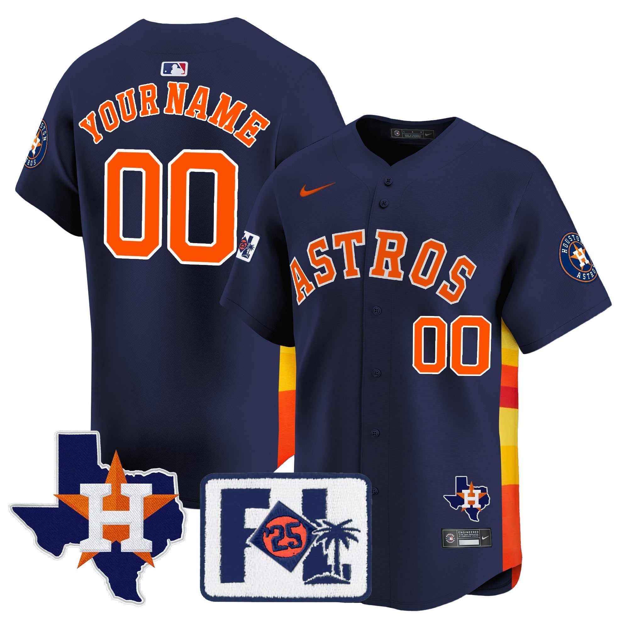 Houston 2025 Spring Training & Texas Patch Vapor Premier Limited Custom Jersey