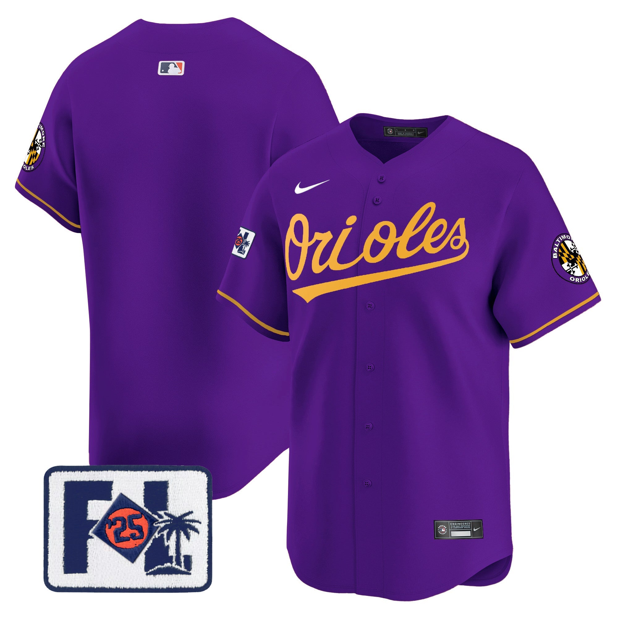 Men’s Baltimore 2025 Spring Training Patch Vapor Premier Limited Jersey