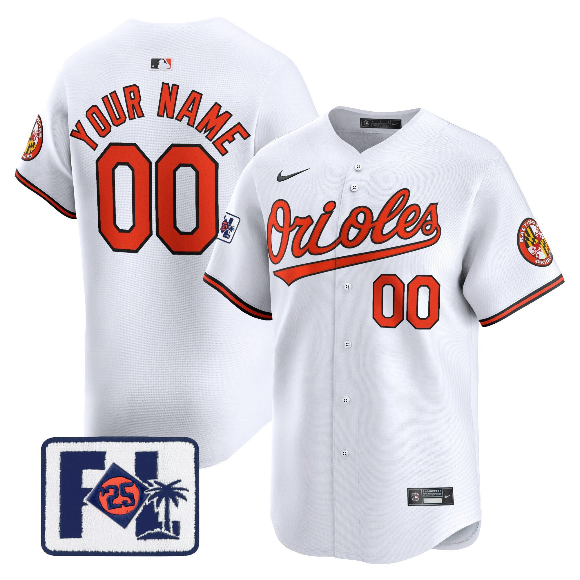 Baltimore 2025 Spring Training Patch Vapor Premier Limited Custom Jersey