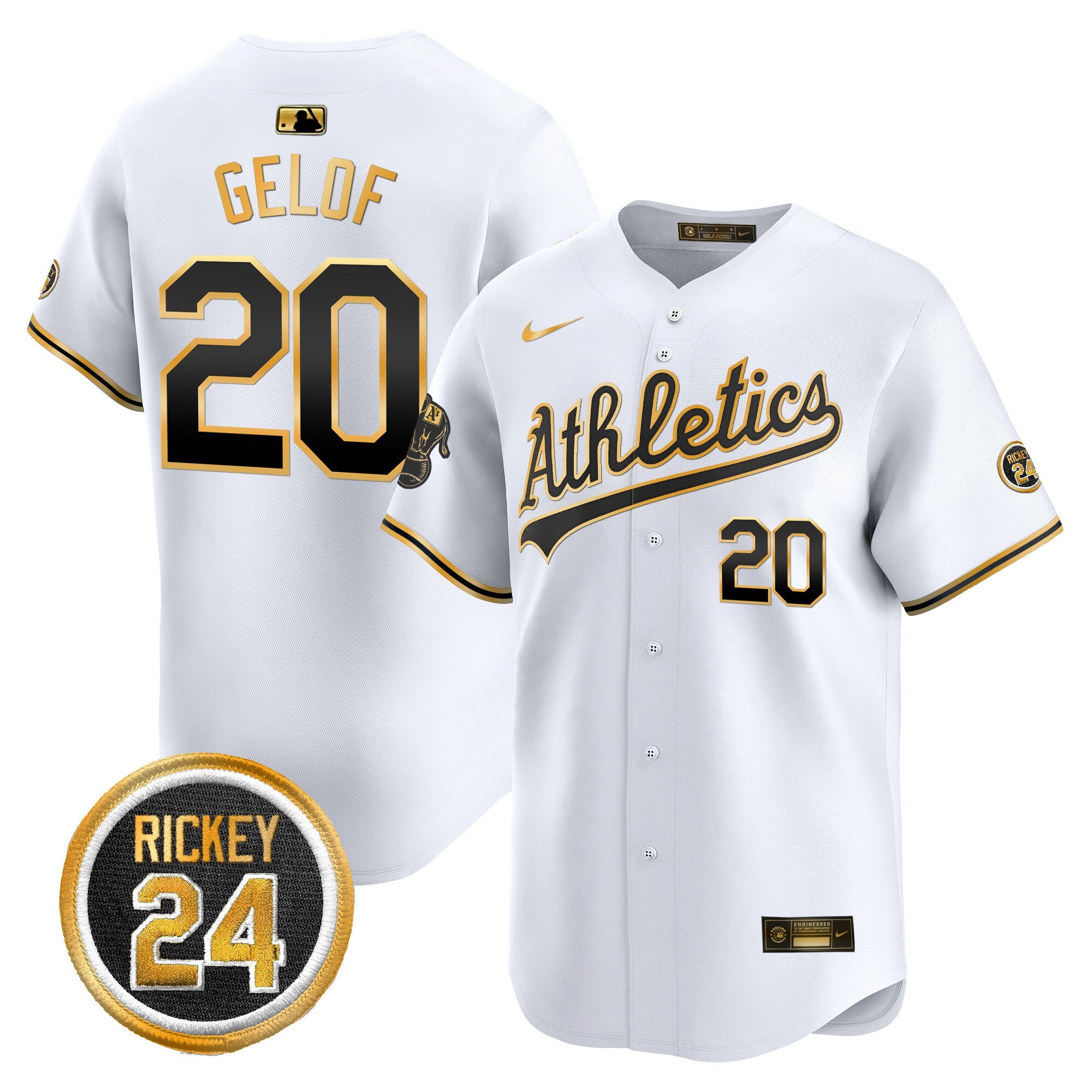 Men’s Oakland Rickey Henderson Patch Vapor Premier Limited Jersey