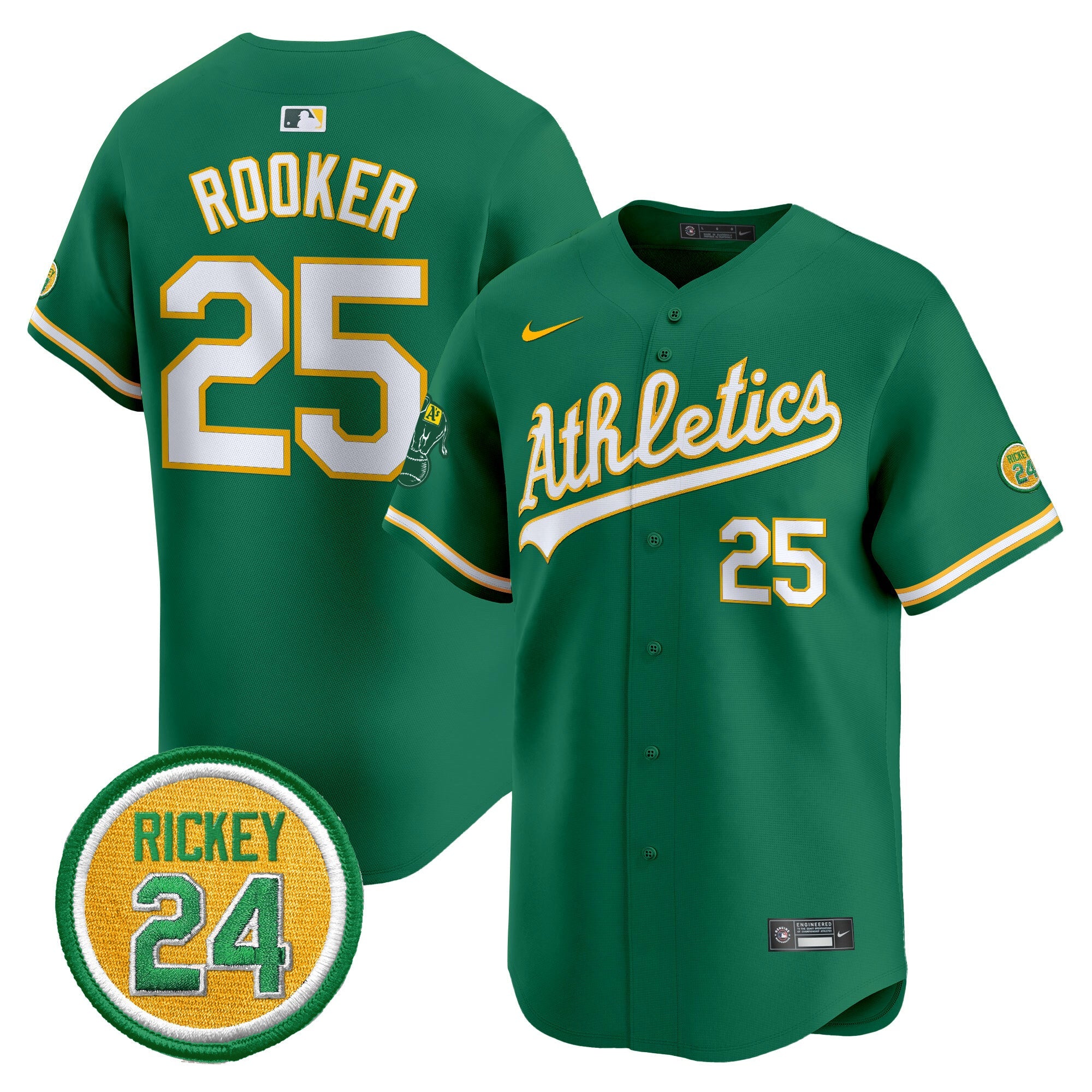 Men’s Oakland Rickey Henderson Patch Vapor Premier Limited Jersey