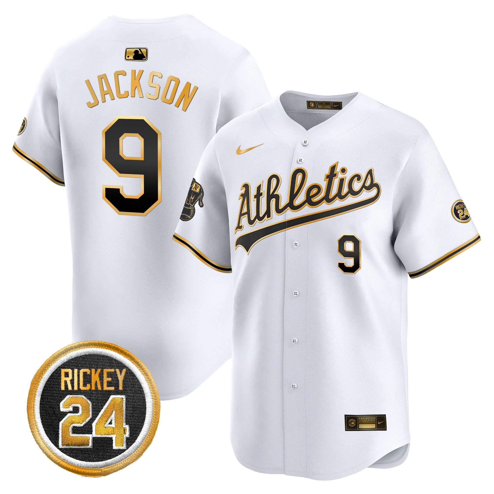 Men’s Oakland Rickey Henderson Patch Vapor Premier Limited Jersey
