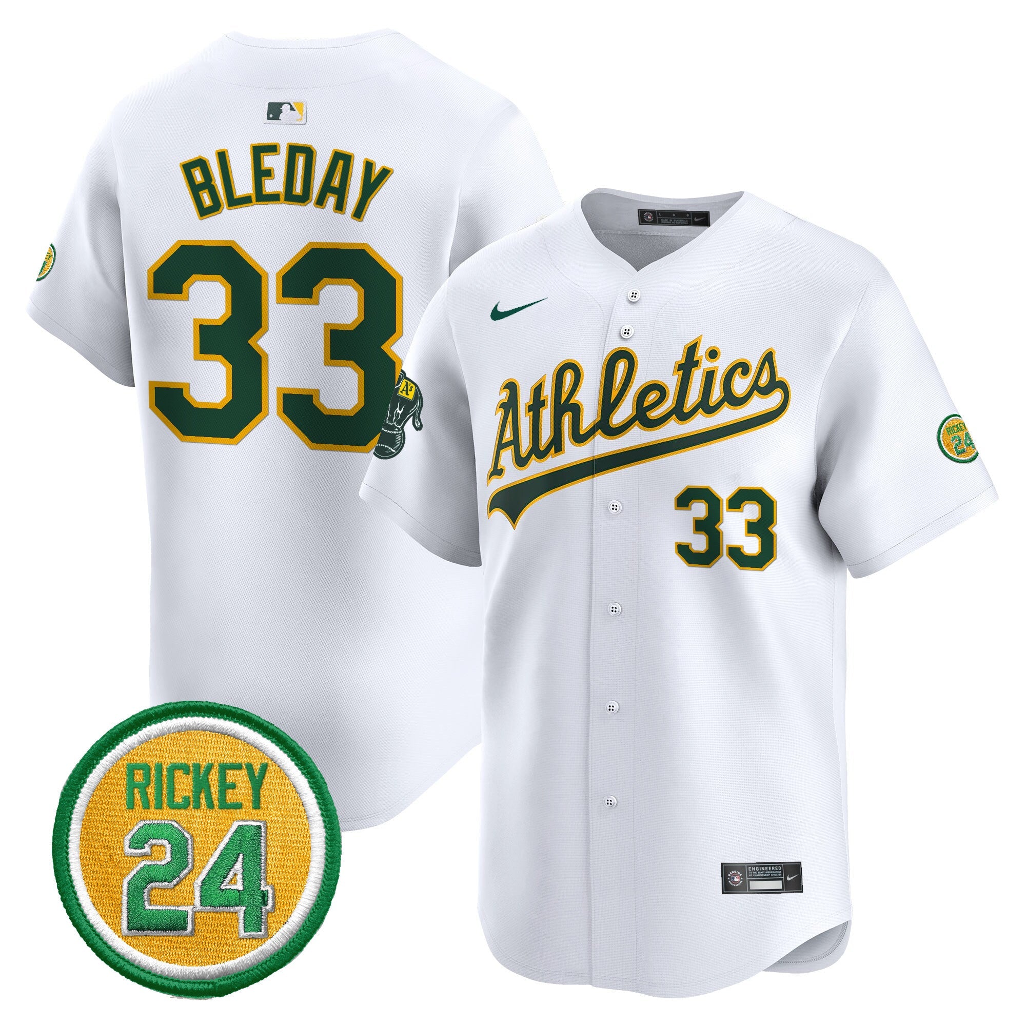 Men’s Oakland Rickey Henderson Patch Vapor Premier Limited Jersey