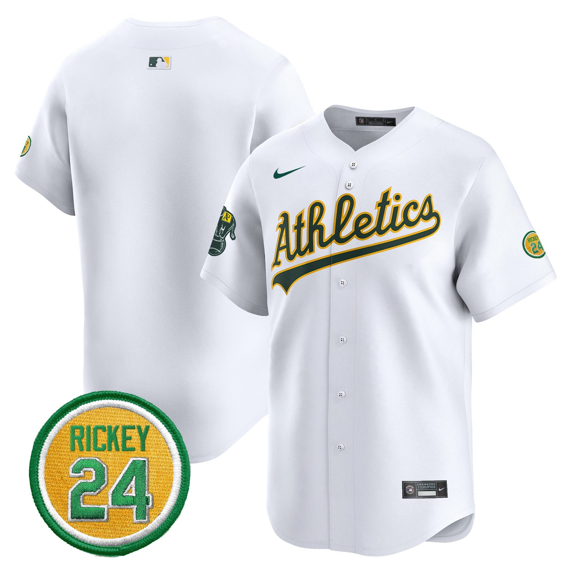 Men’s Oakland Rickey Henderson Patch Vapor Premier Limited Jersey