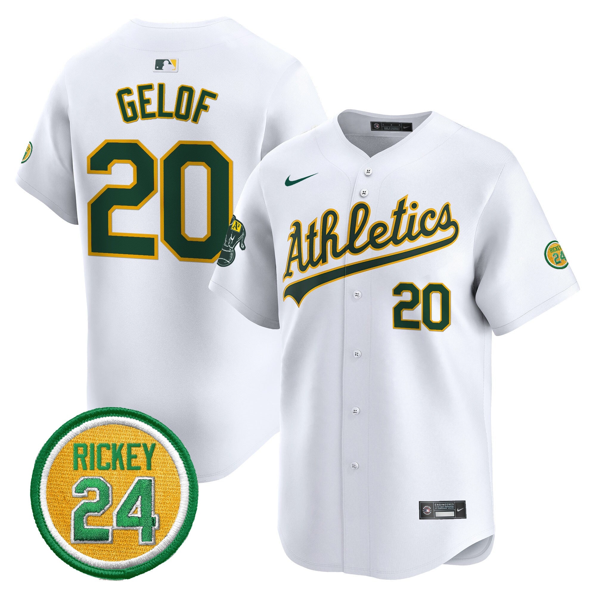 Men’s Oakland Rickey Henderson Patch Vapor Premier Limited Jersey