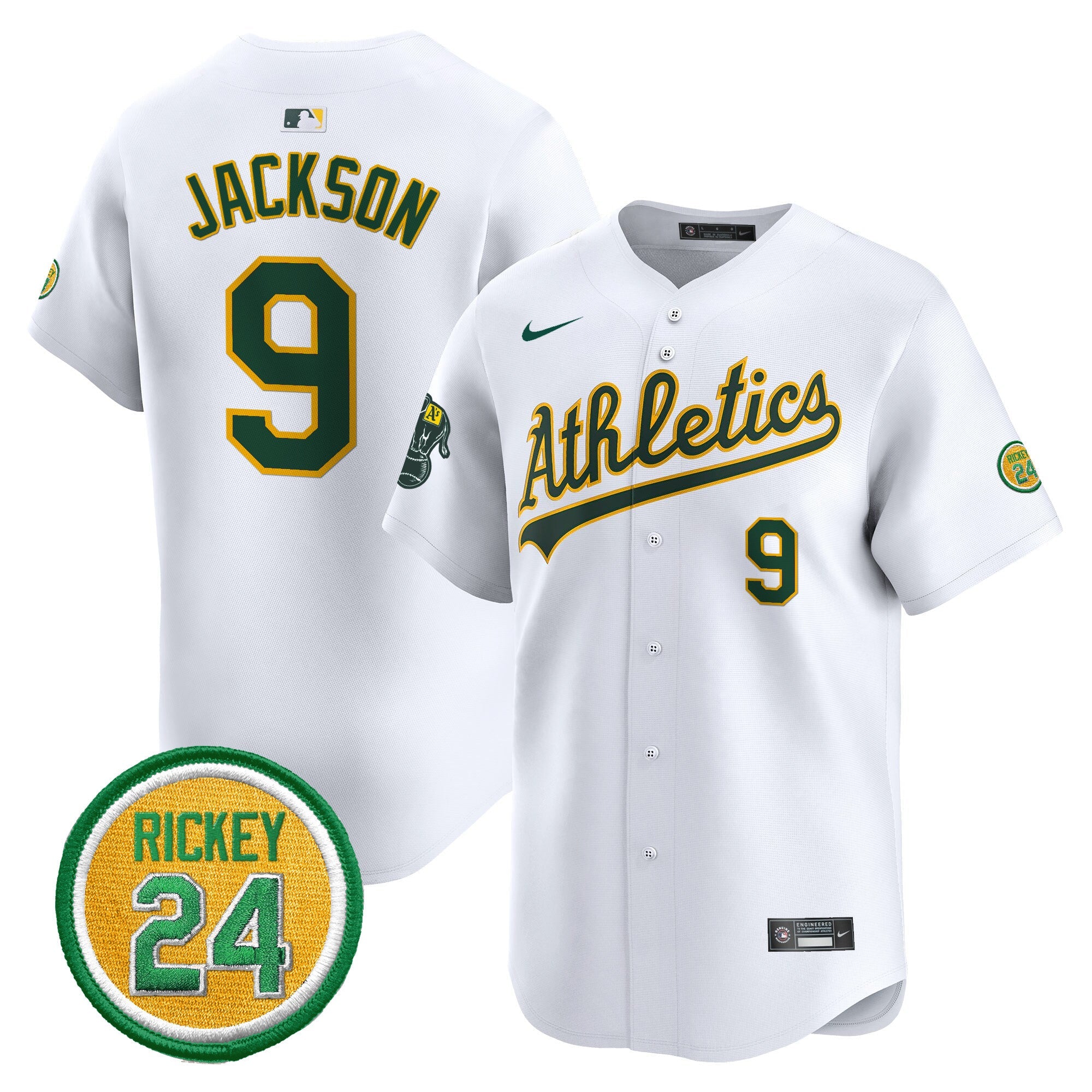 Men’s Oakland Rickey Henderson Patch Vapor Premier Limited Jersey
