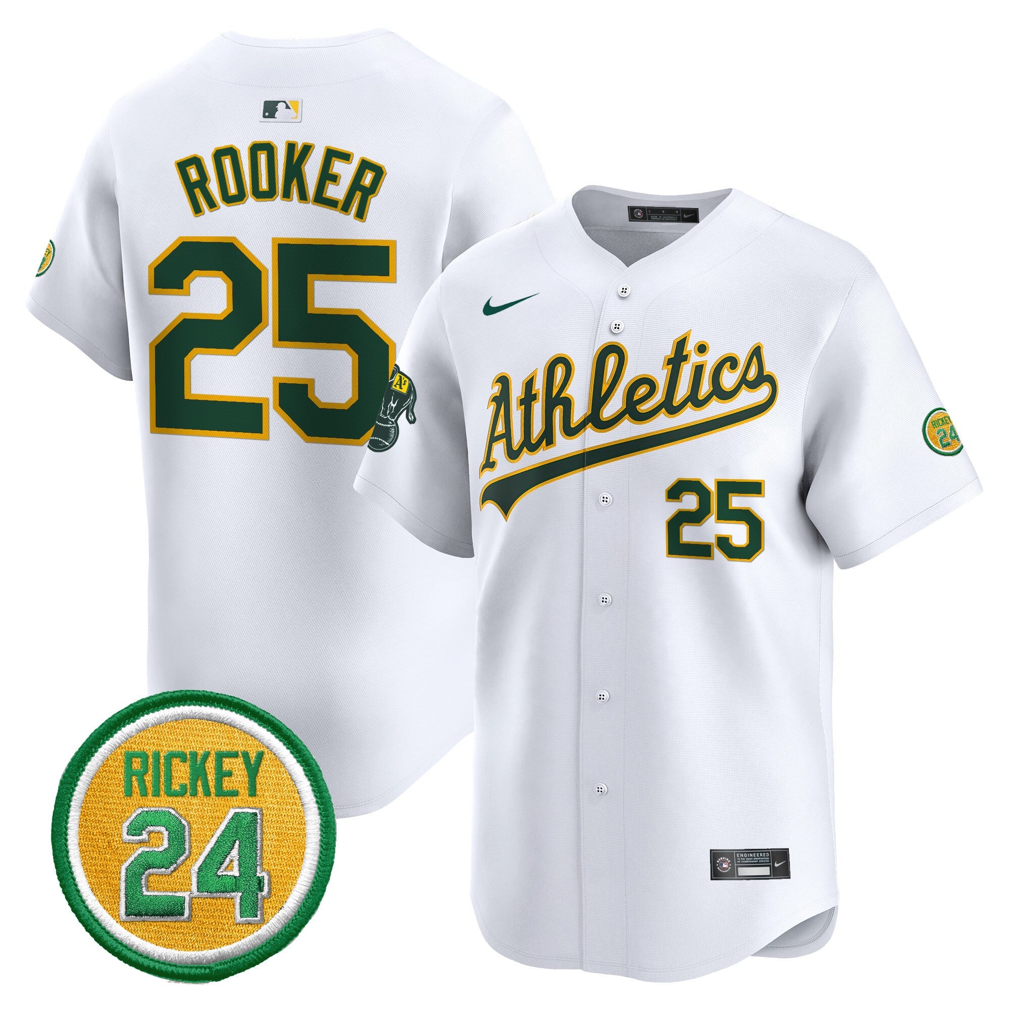 Men’s Oakland Rickey Henderson Patch Vapor Premier Limited Jersey