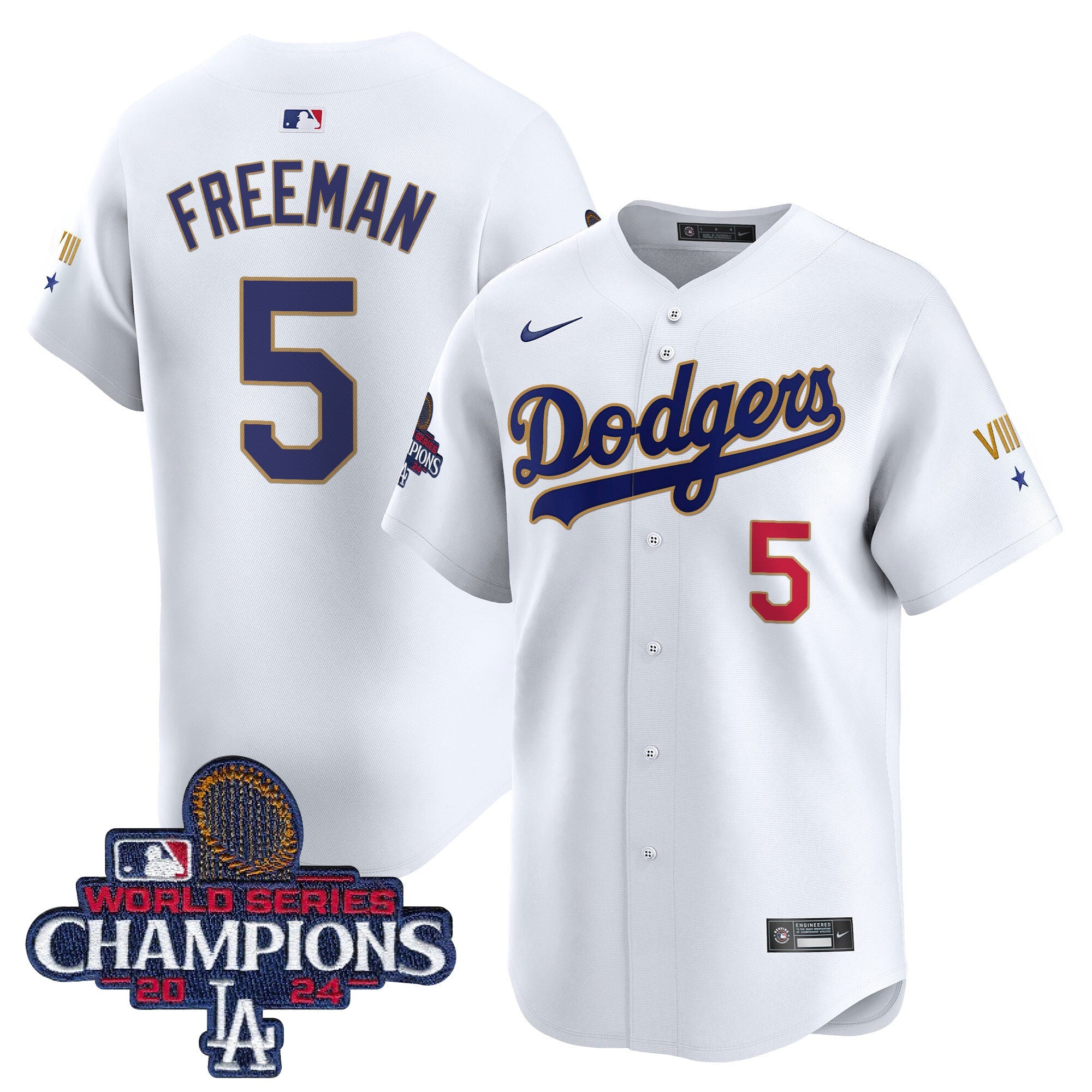 Men’s 2024 World Series Champions Gold Trim Vapor Premier Limited Jersey