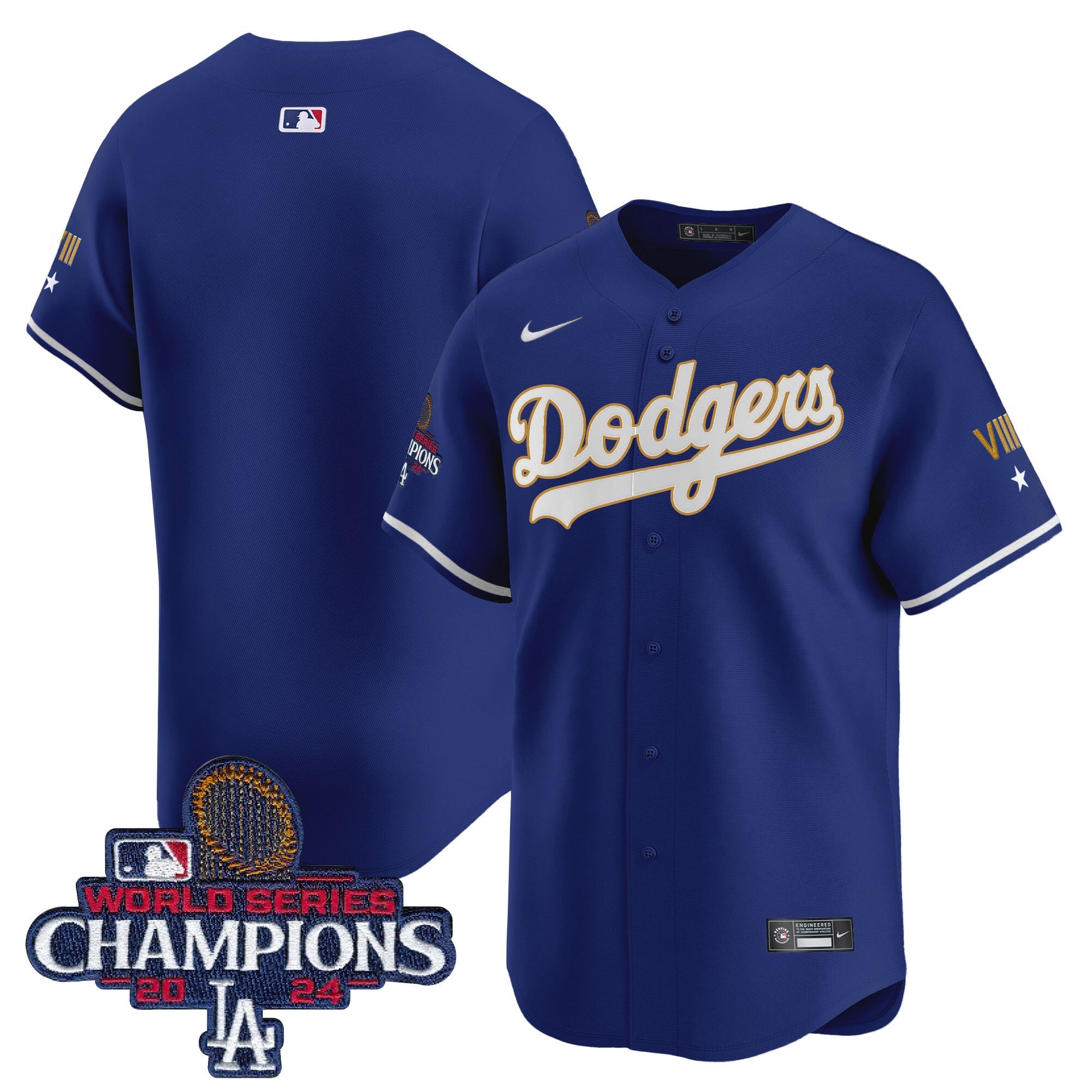 Men’s 2024 World Series Champions Gold Trim Vapor Premier Limited Jersey