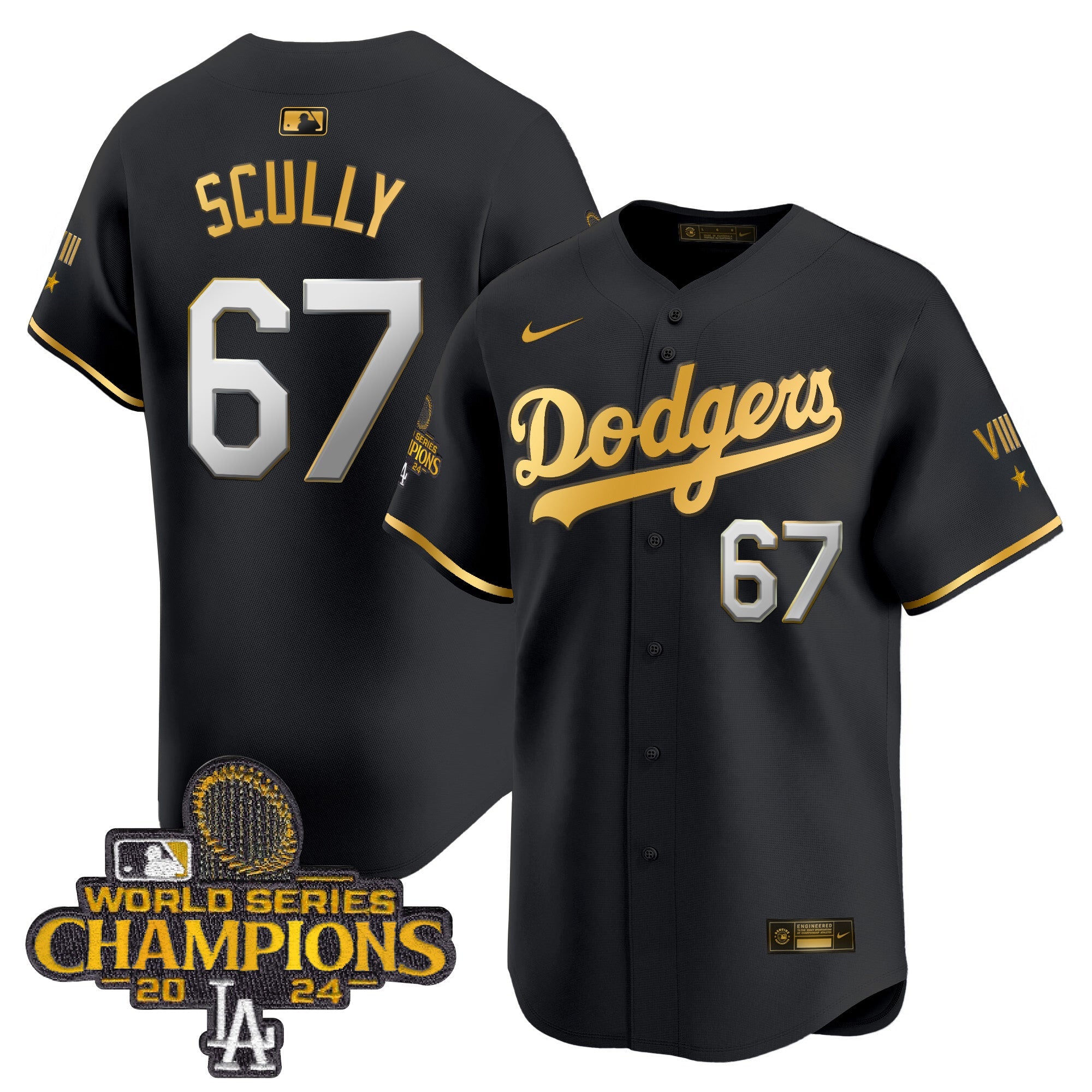 Men’s 2024 World Series Champions Gold Trim Vapor Premier Limited Jersey