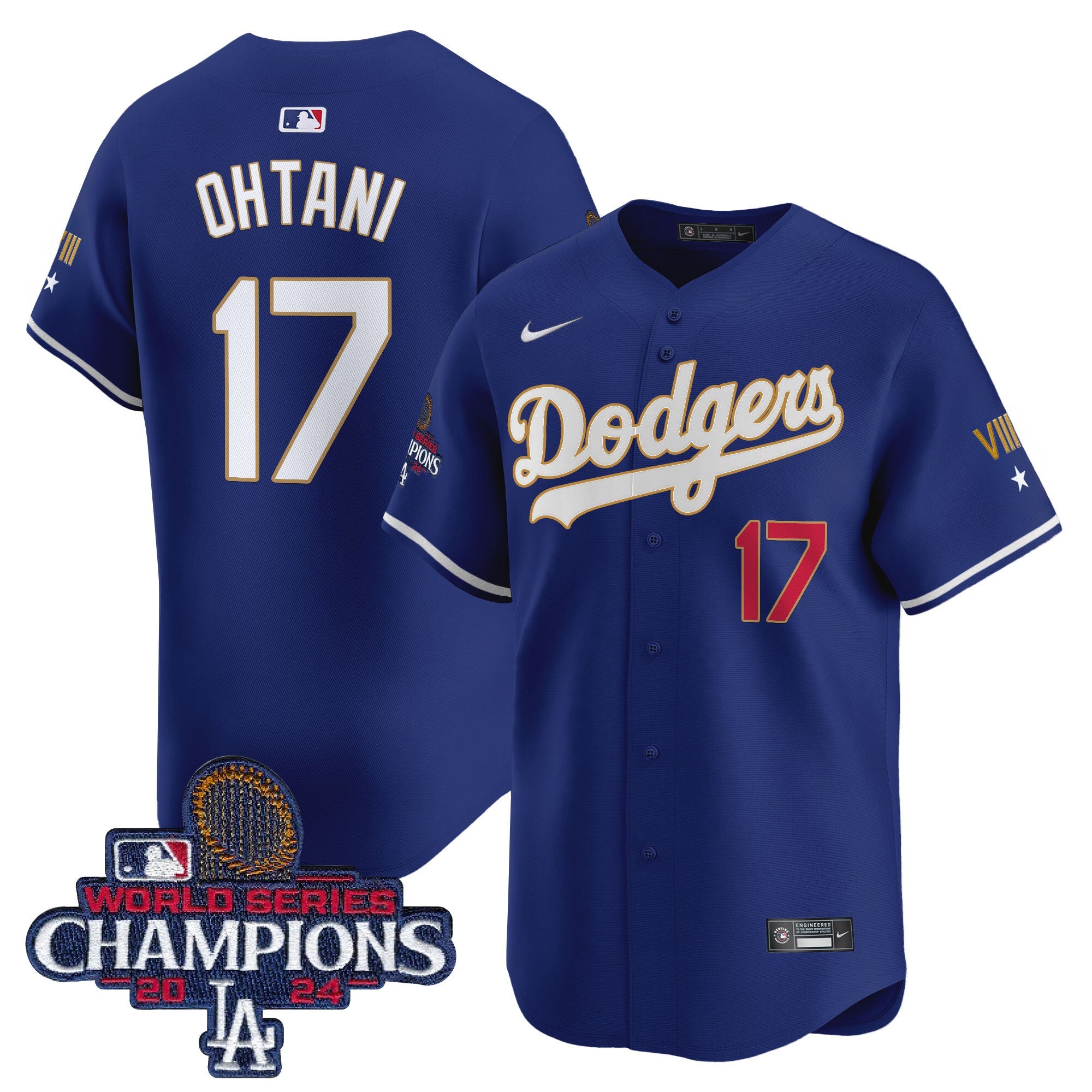 Men’s 2024 World Series Champions Gold Trim Vapor Premier Limited Jersey