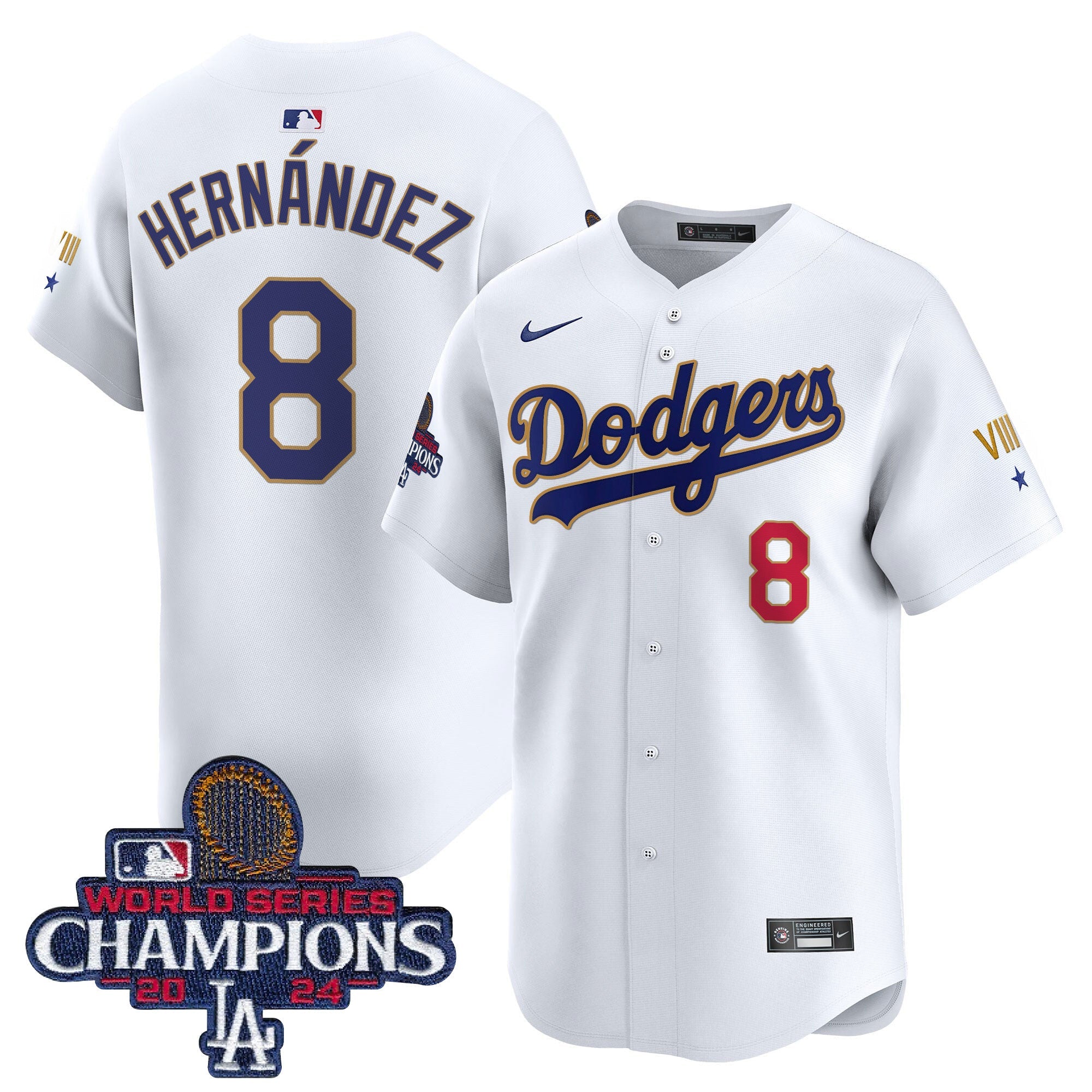 Men’s 2024 World Series Champions Gold Trim Vapor Premier Limited Jersey