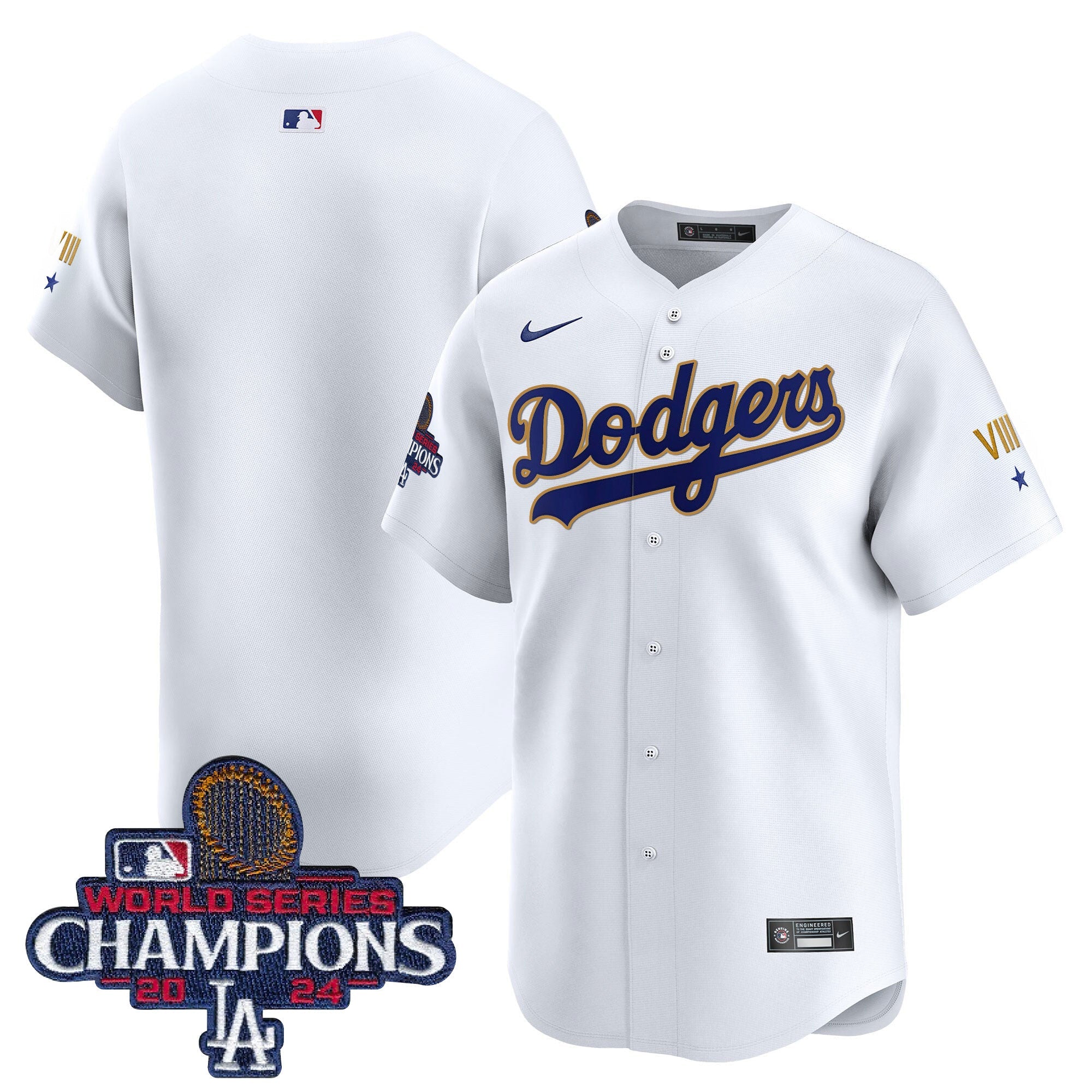 Men’s 2024 World Series Champions Gold Trim Vapor Premier Limited Jersey