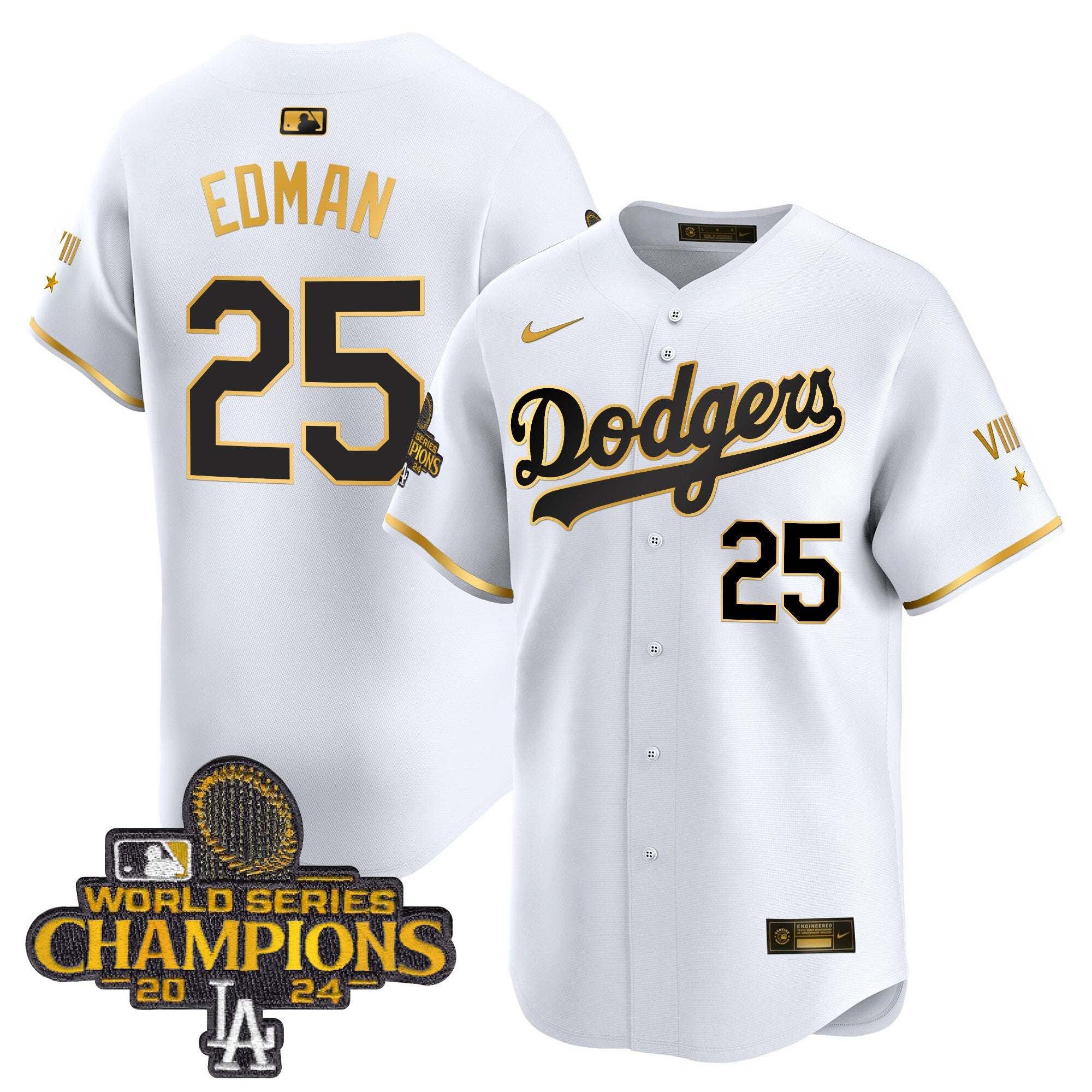 Men’s 2024 World Series Champions Gold Trim Vapor Premier Limited Jersey