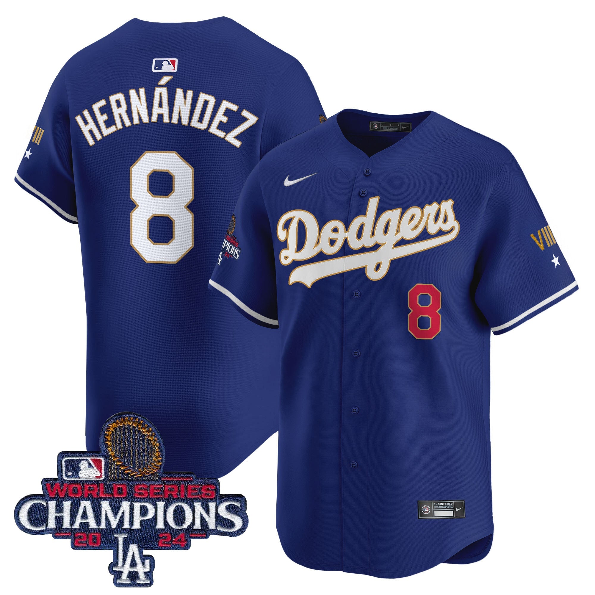 Men’s 2024 World Series Champions Gold Trim Vapor Premier Limited Jersey