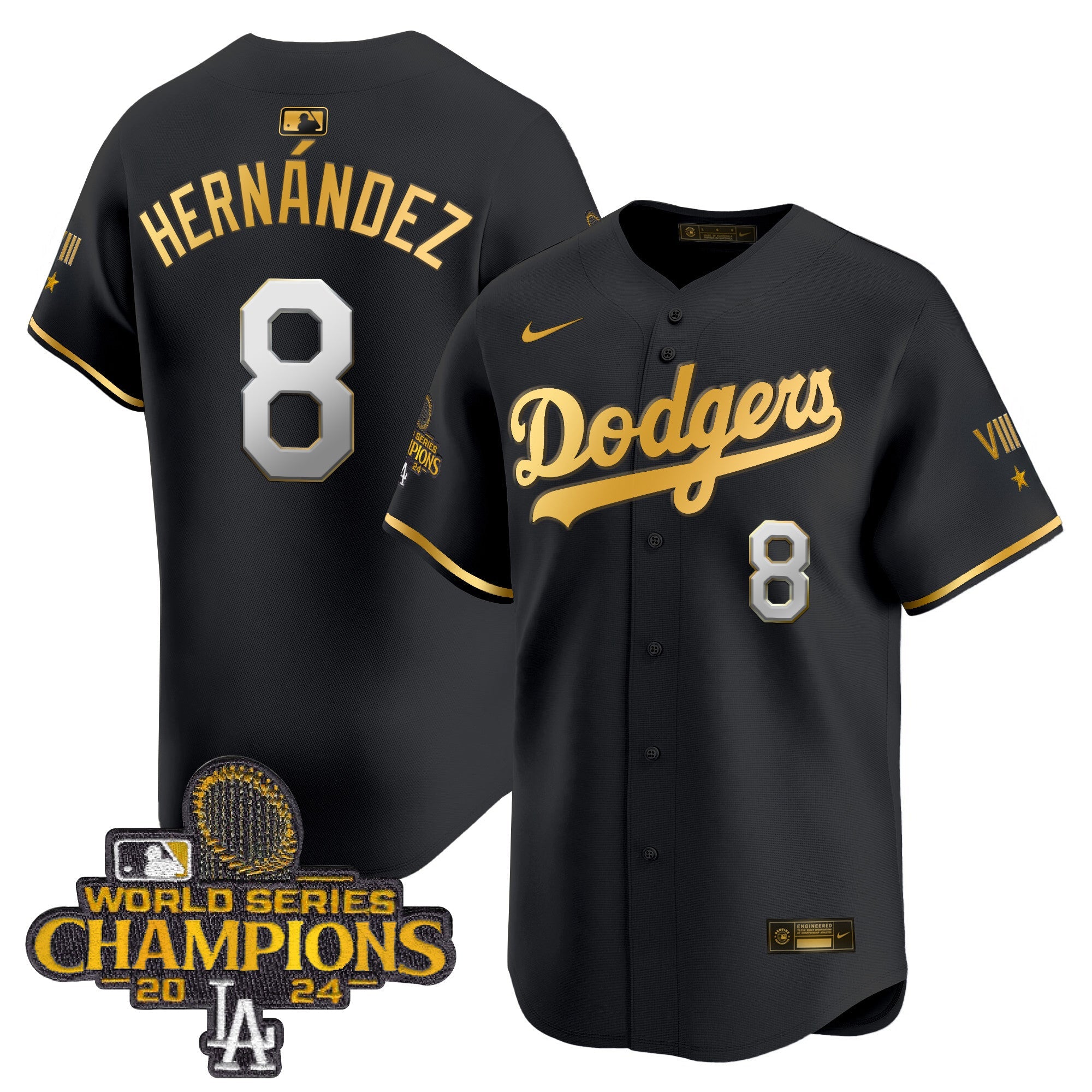 Men’s 2024 World Series Champions Gold Trim Vapor Premier Limited Jersey