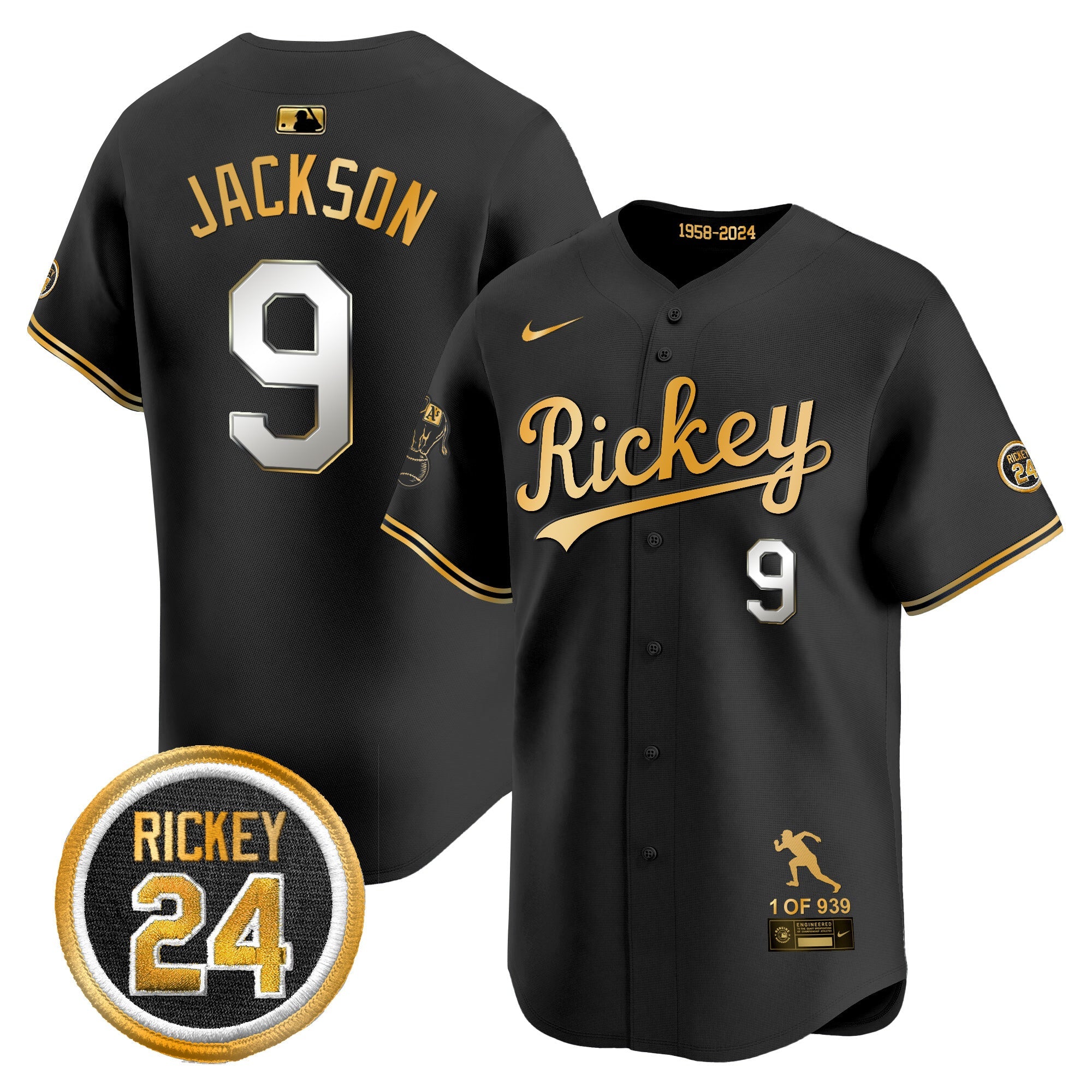 Men’s Oakland Rickey Tribute style Vapor Premier Limited Jersey